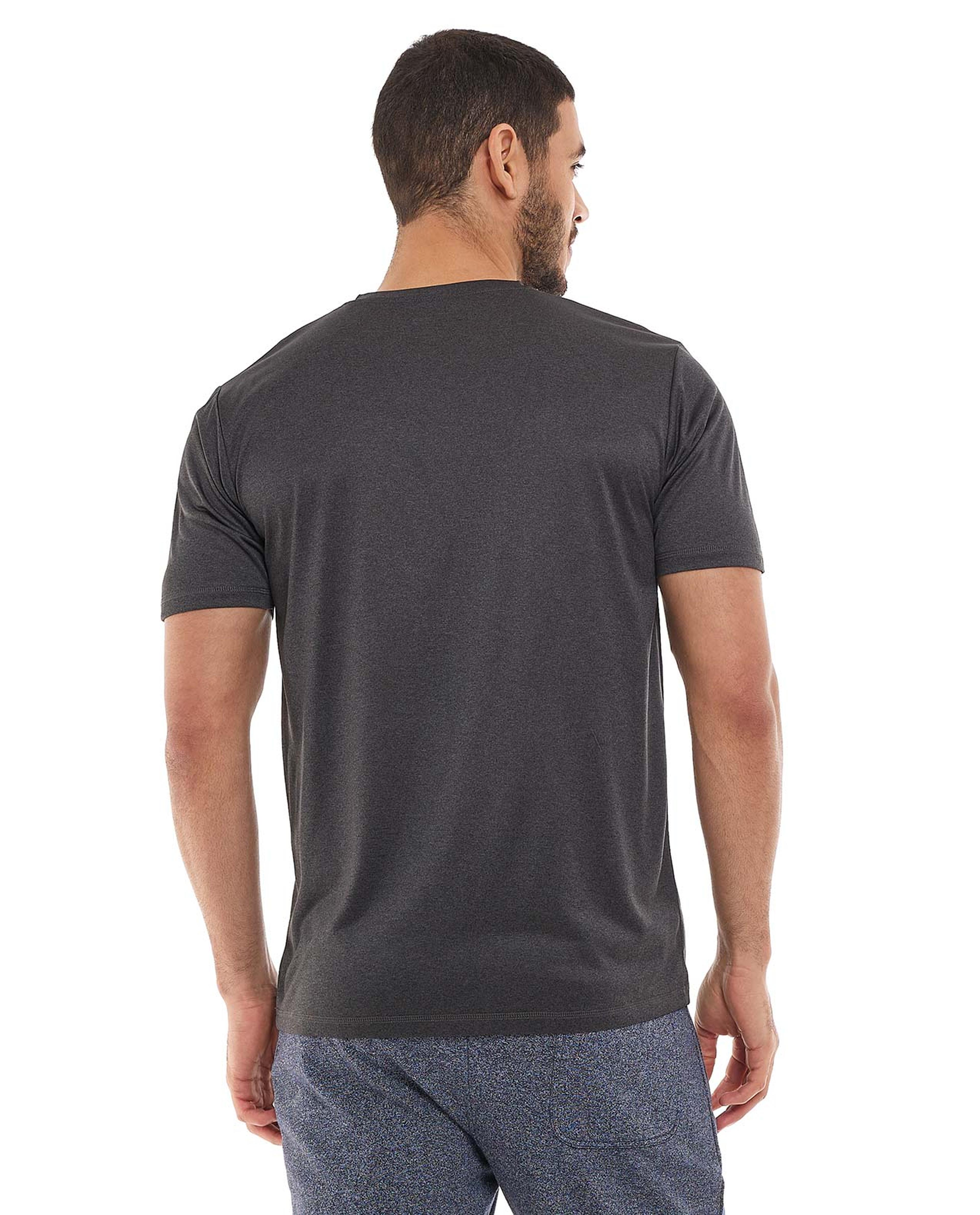 Printed Active T-Shirt with Crew Neck and Short Sleeves