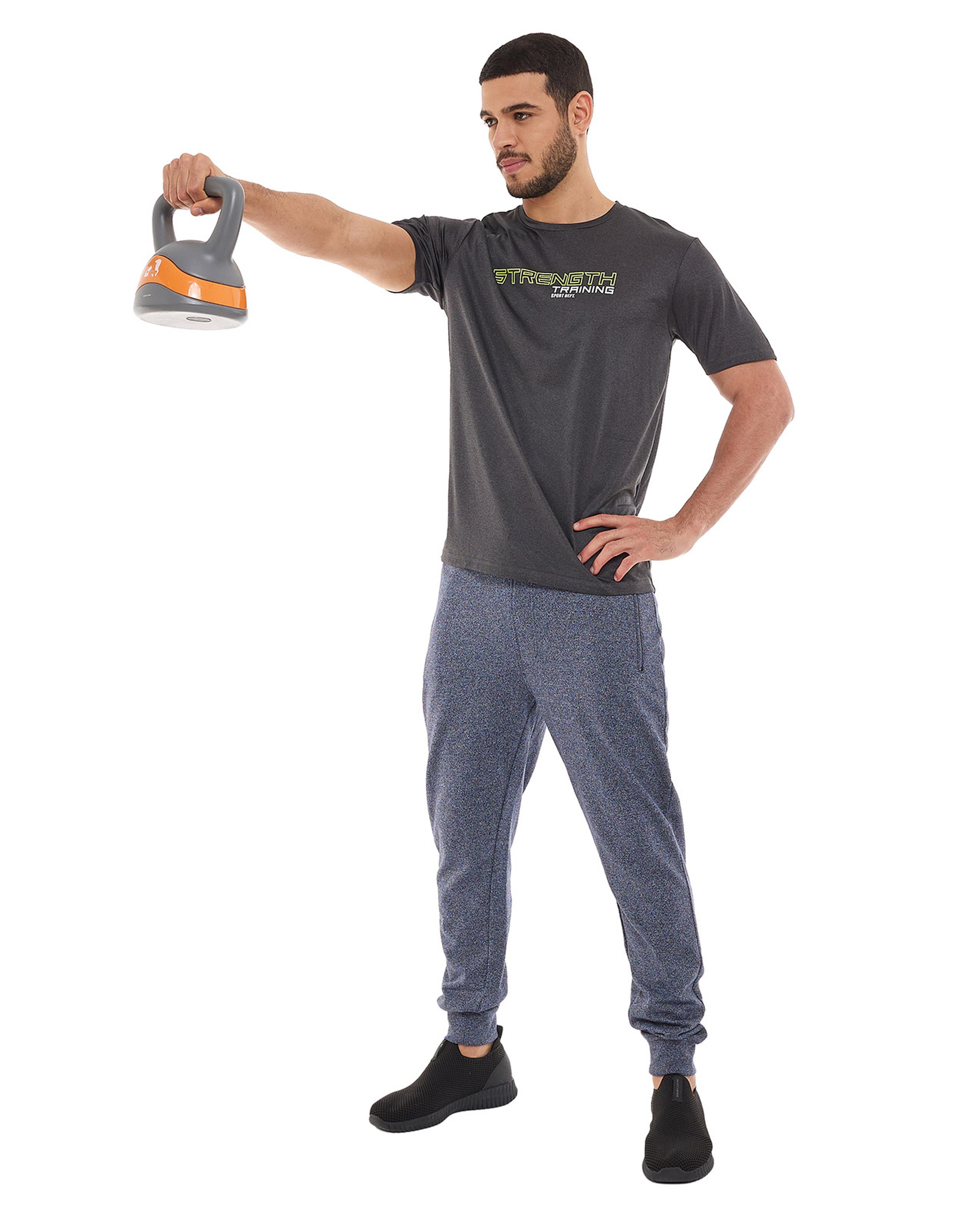 Printed Active T-Shirt with Crew Neck and Short Sleeves