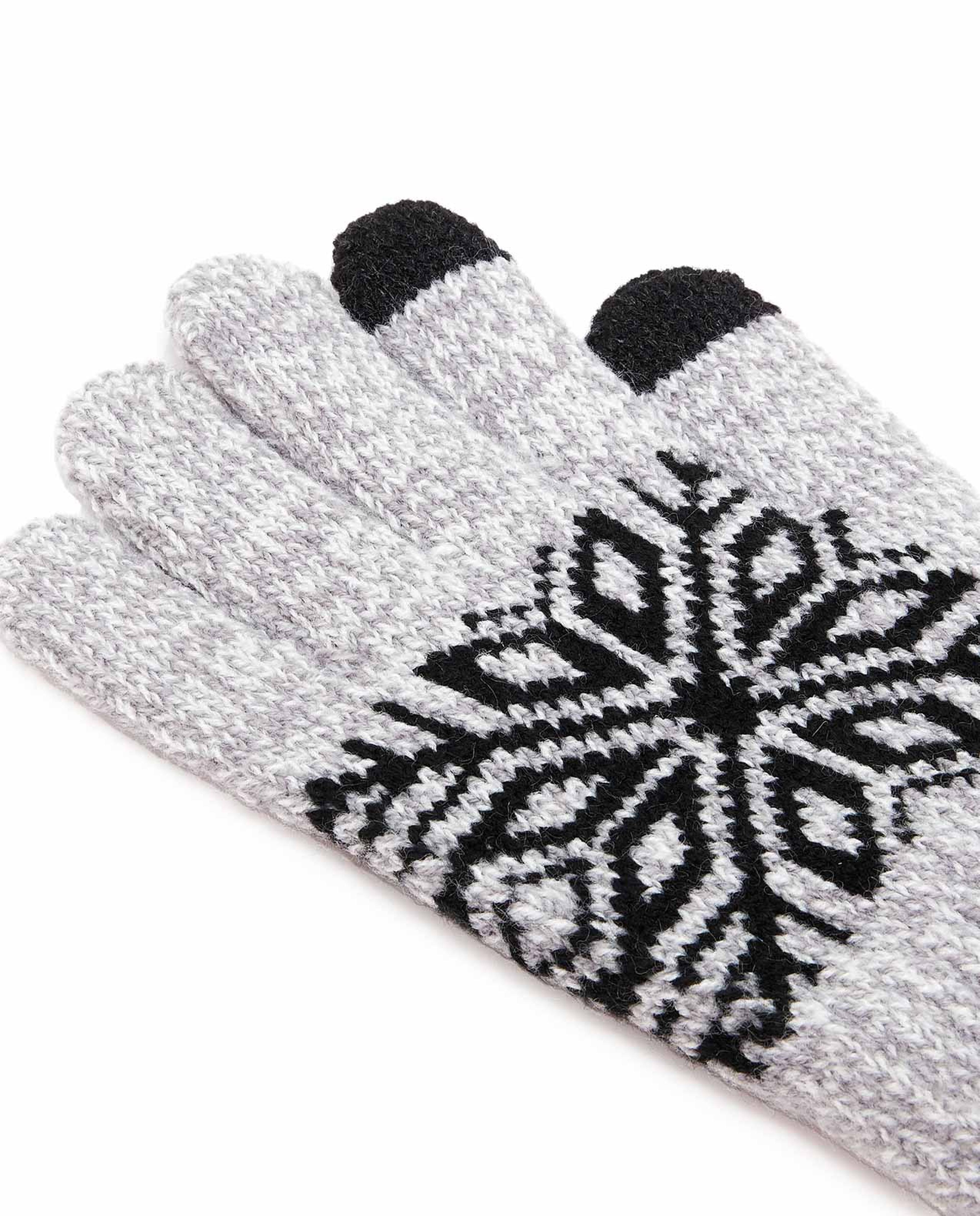 قفازات محبوكة منقوشة