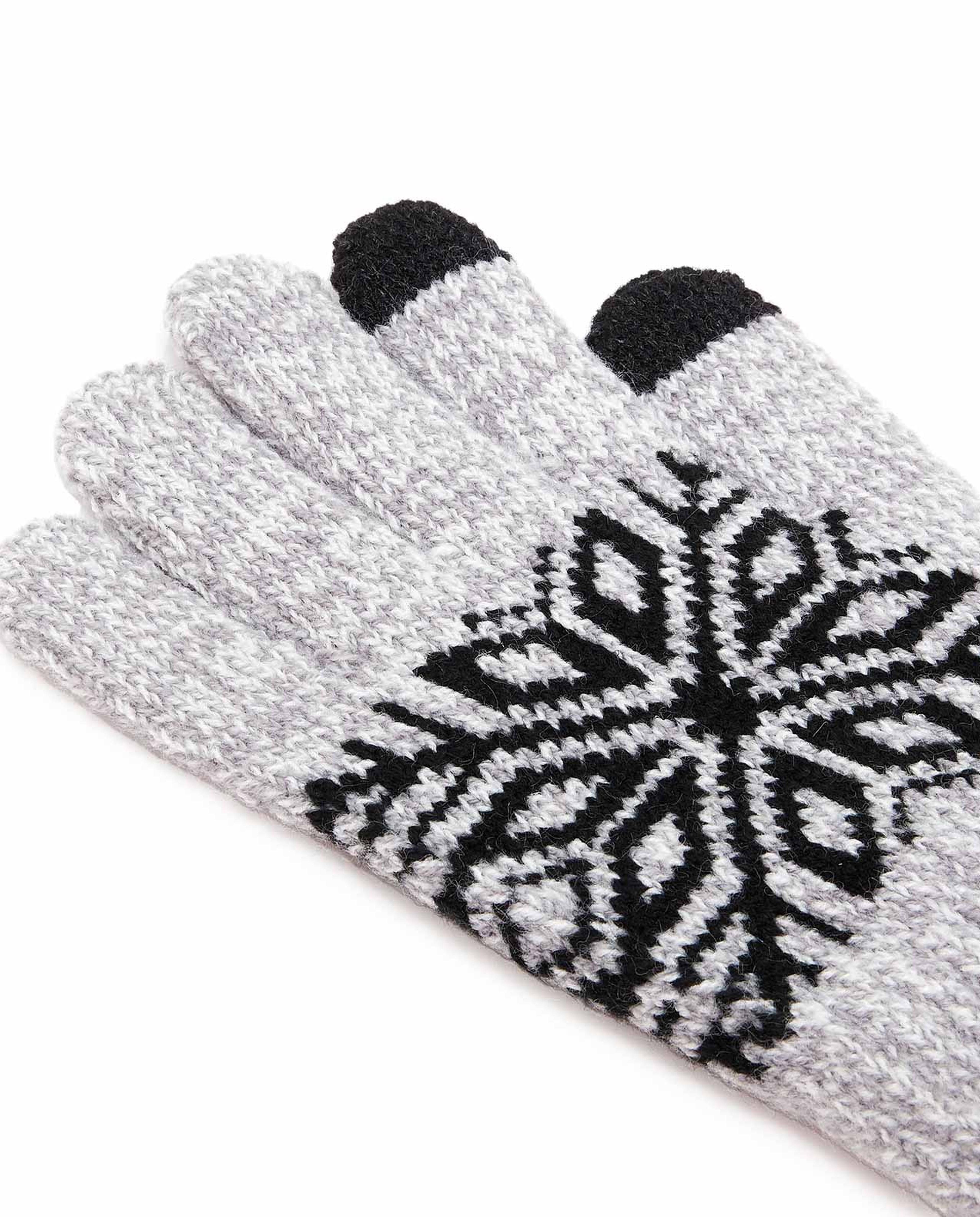 قفازات محبوكة منقوشة