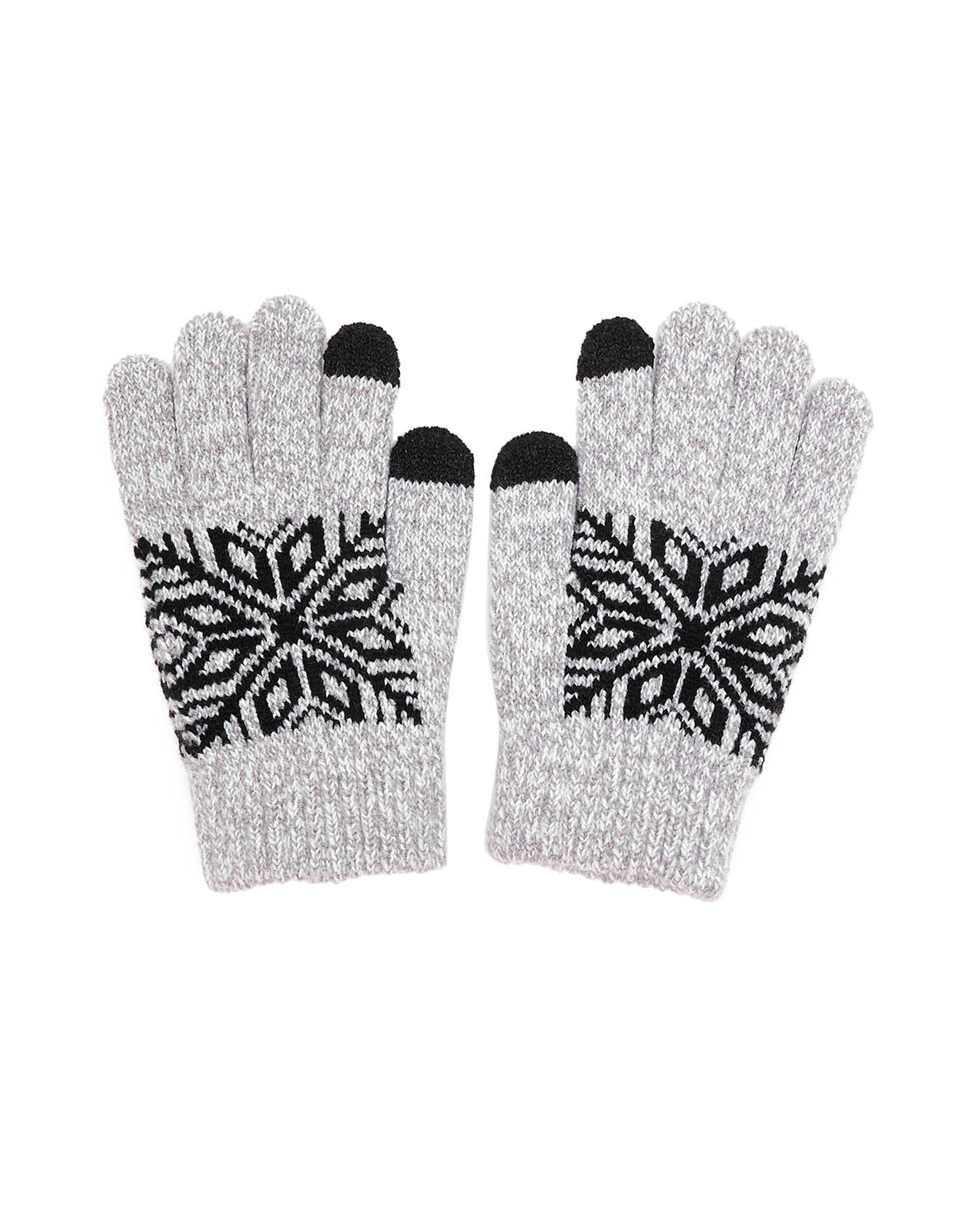 قفازات محبوكة منقوشة