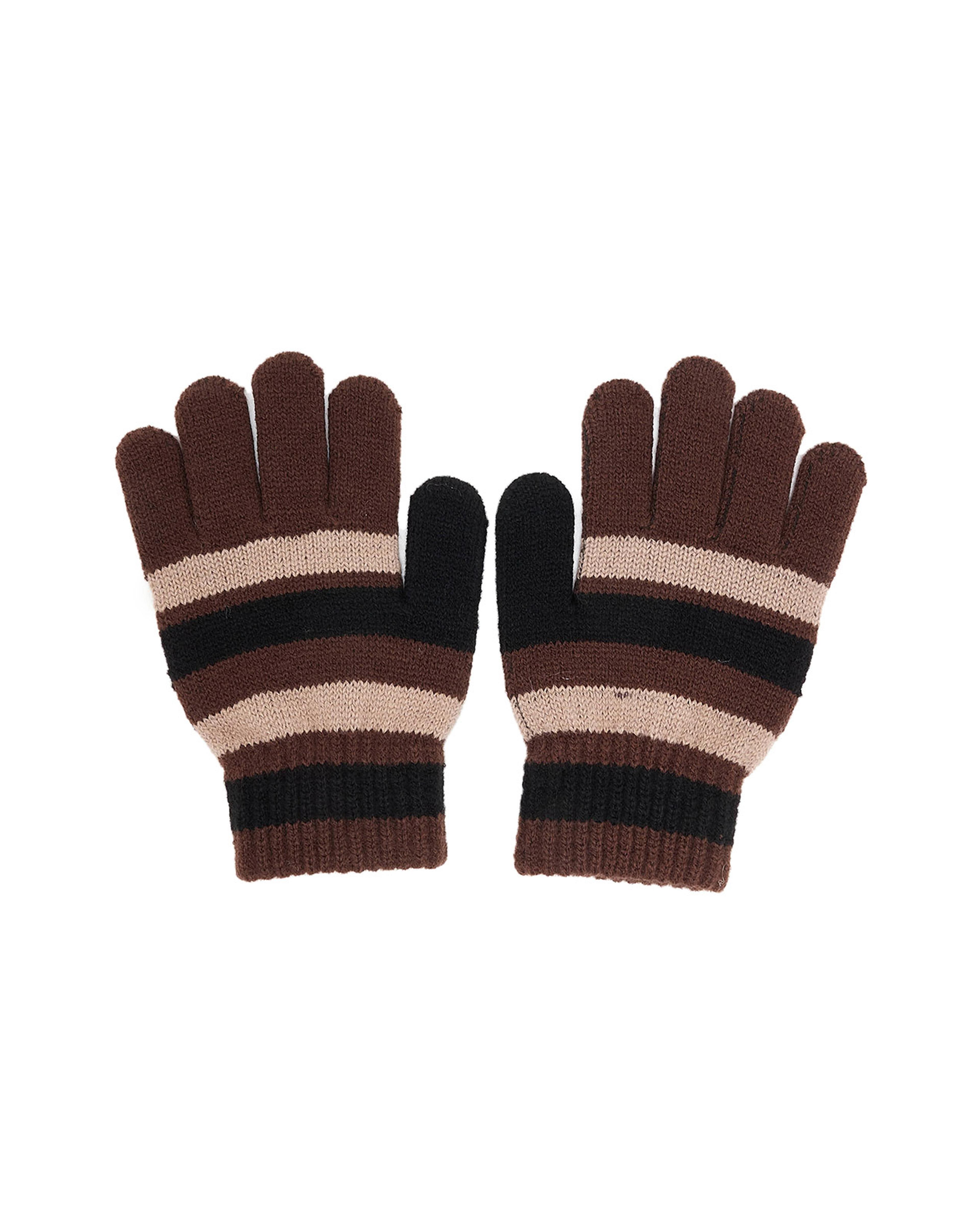 Color Block Knit Gloves