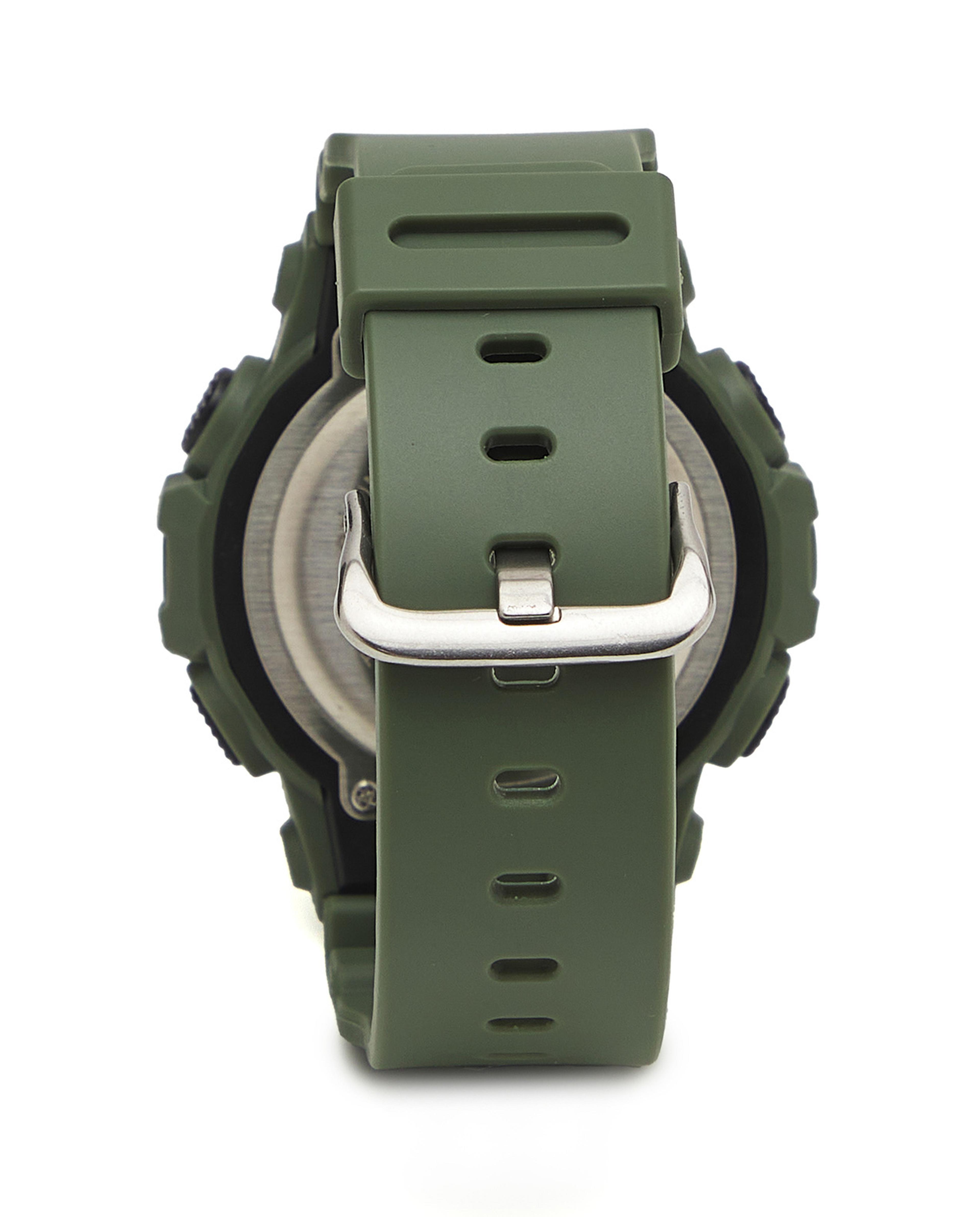 Digital Watch with Buckle Strap