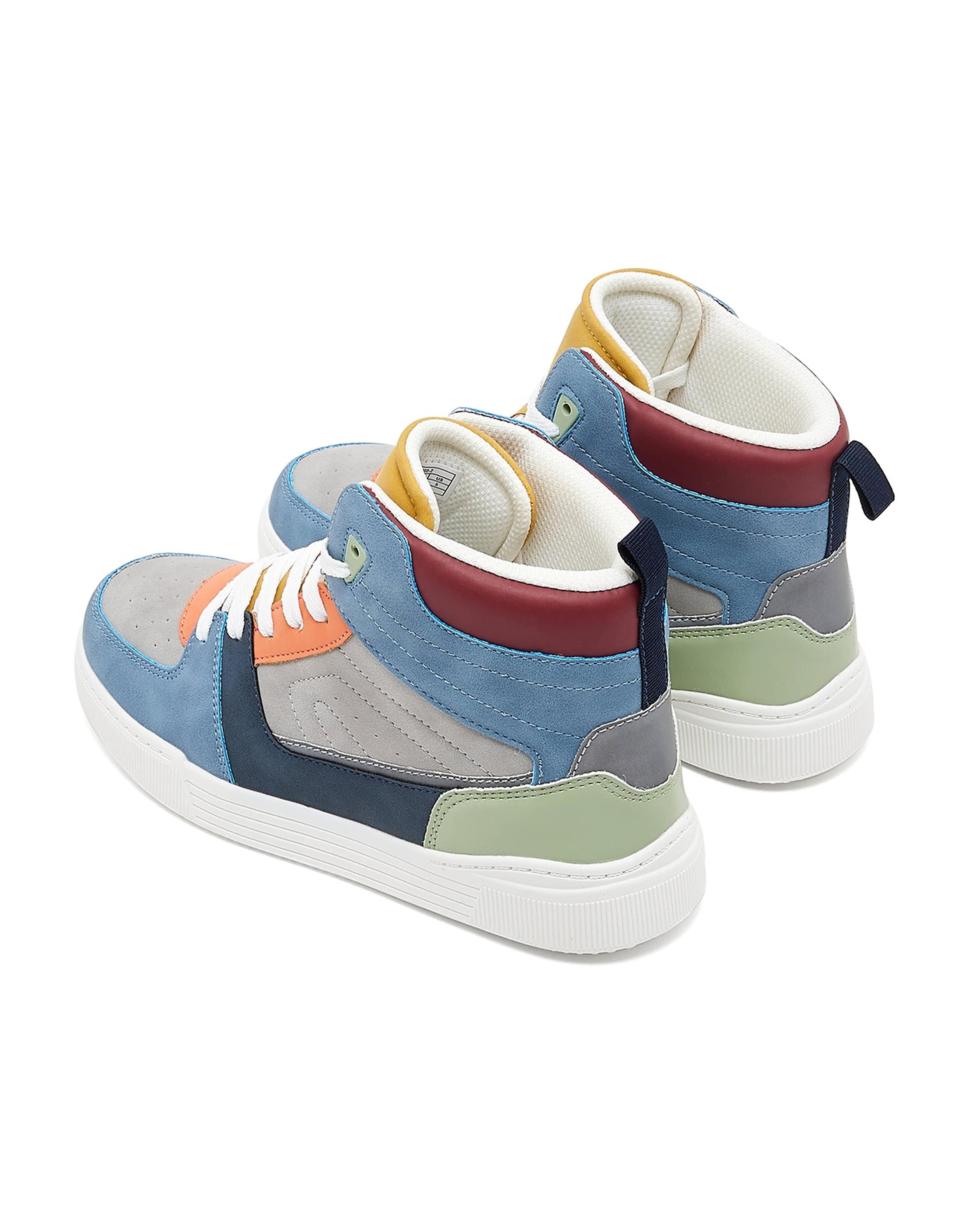 Color Block High-Top Sneakers