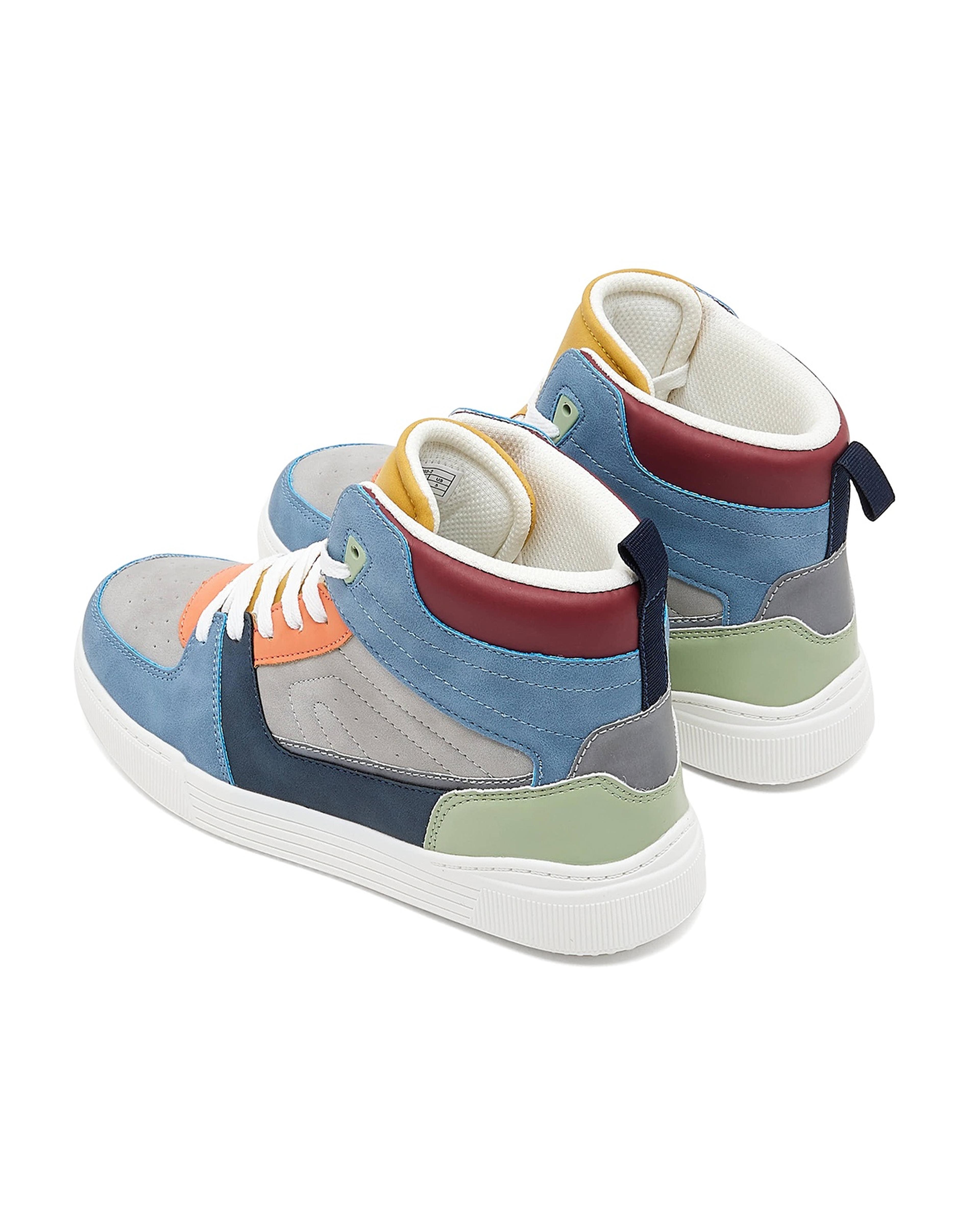 Color Block High-Top Sneakers