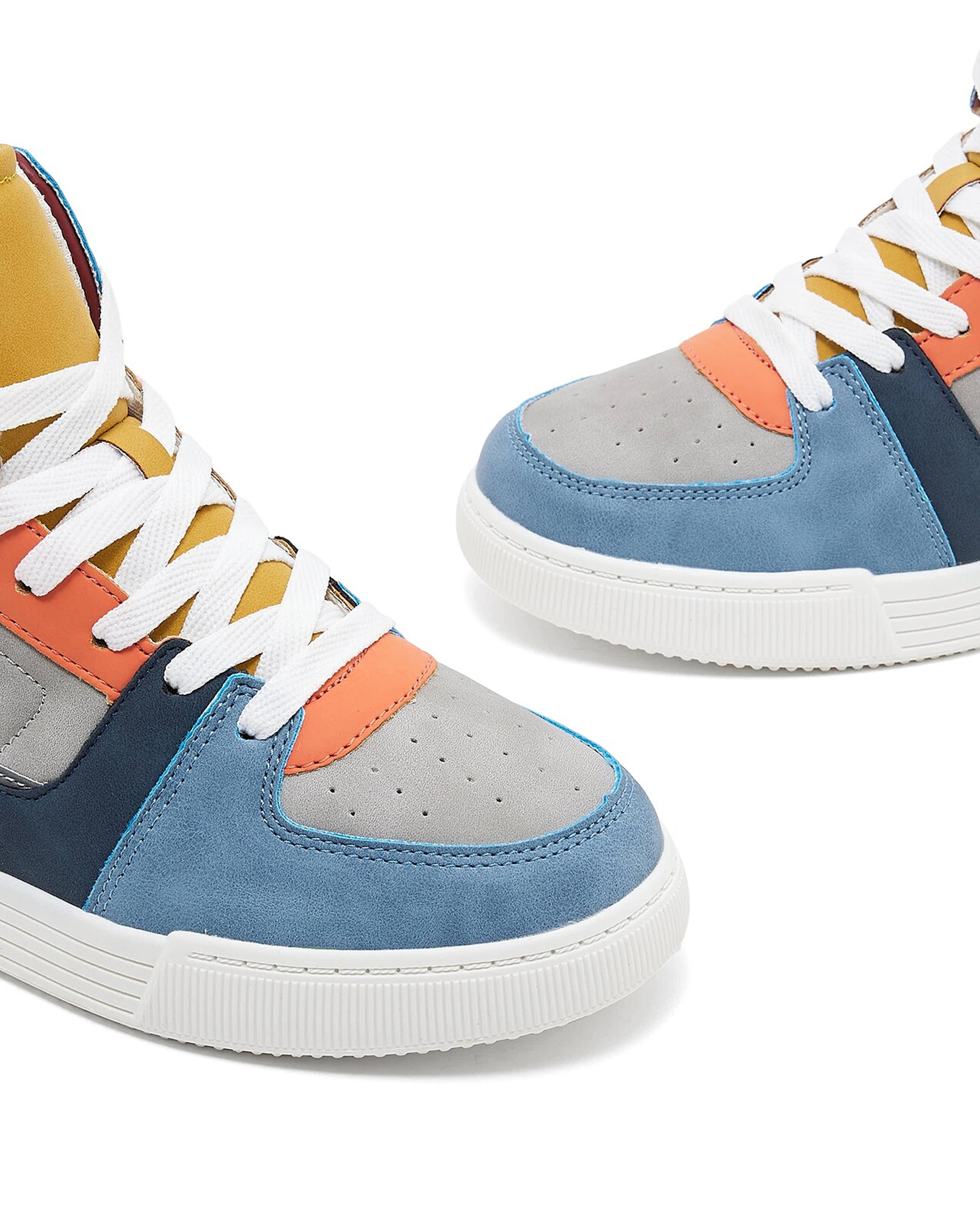 Color Block High-Top Sneakers