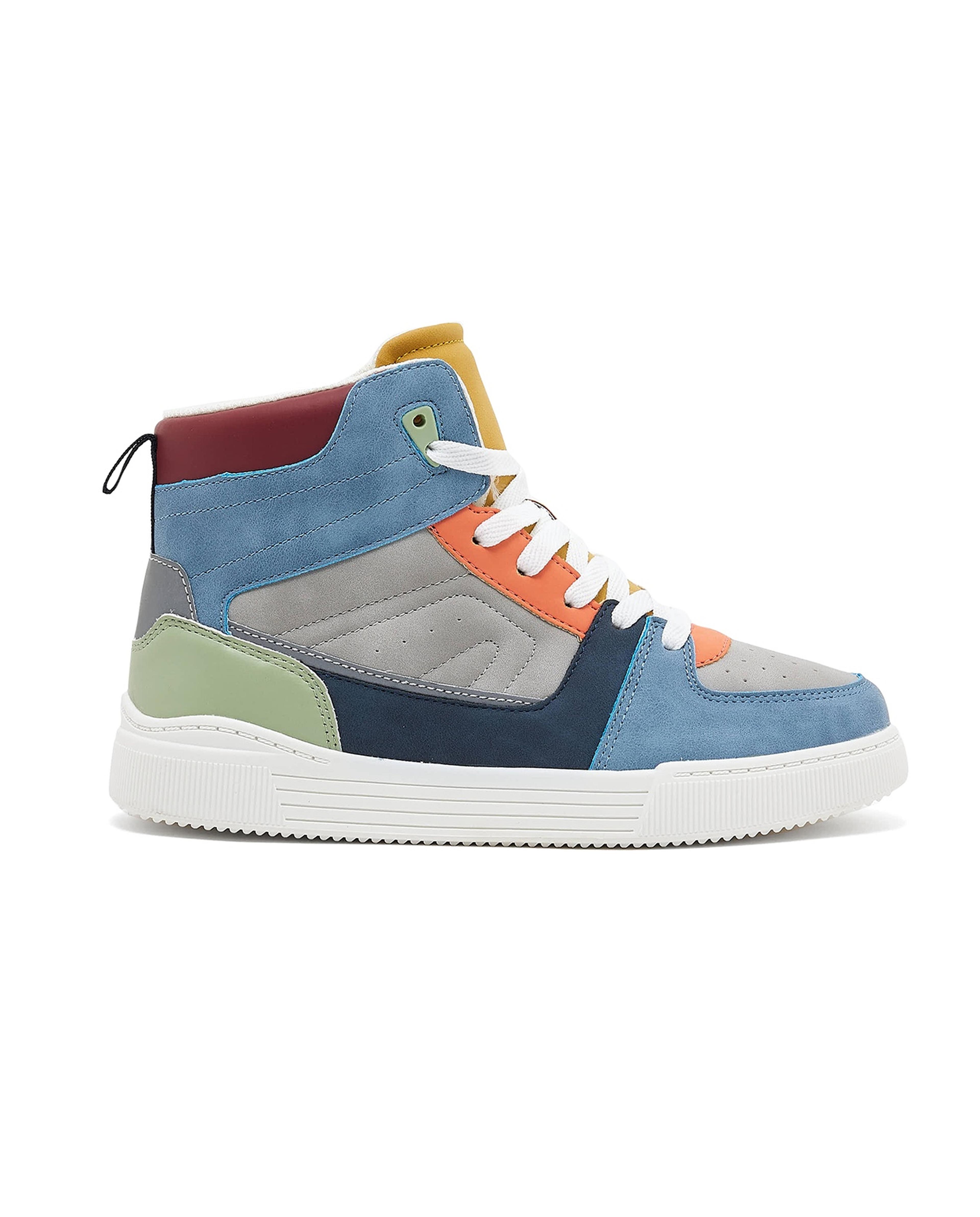Color Block High-Top Sneakers