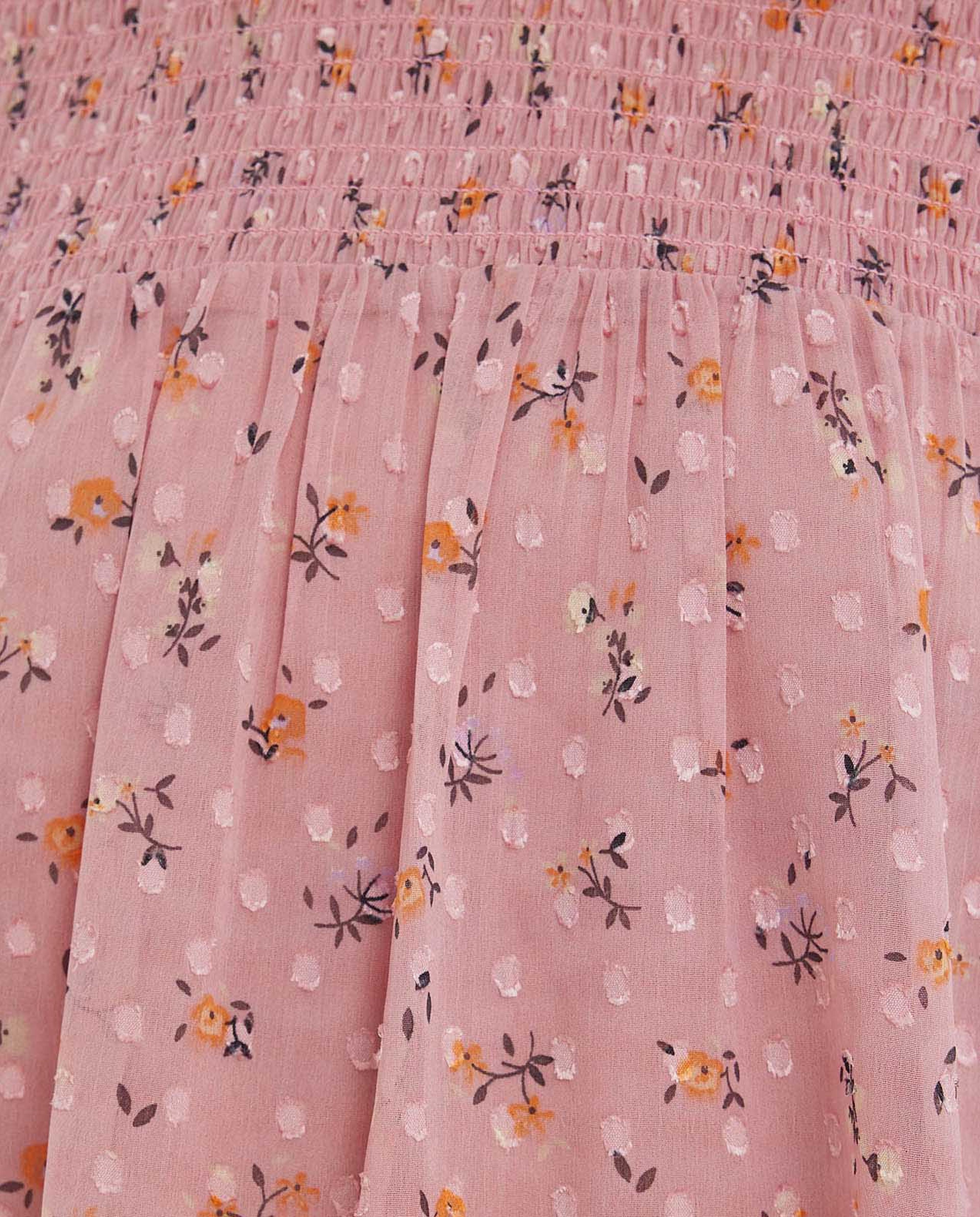 Printed Top with Crew Neck and Long Sleeves