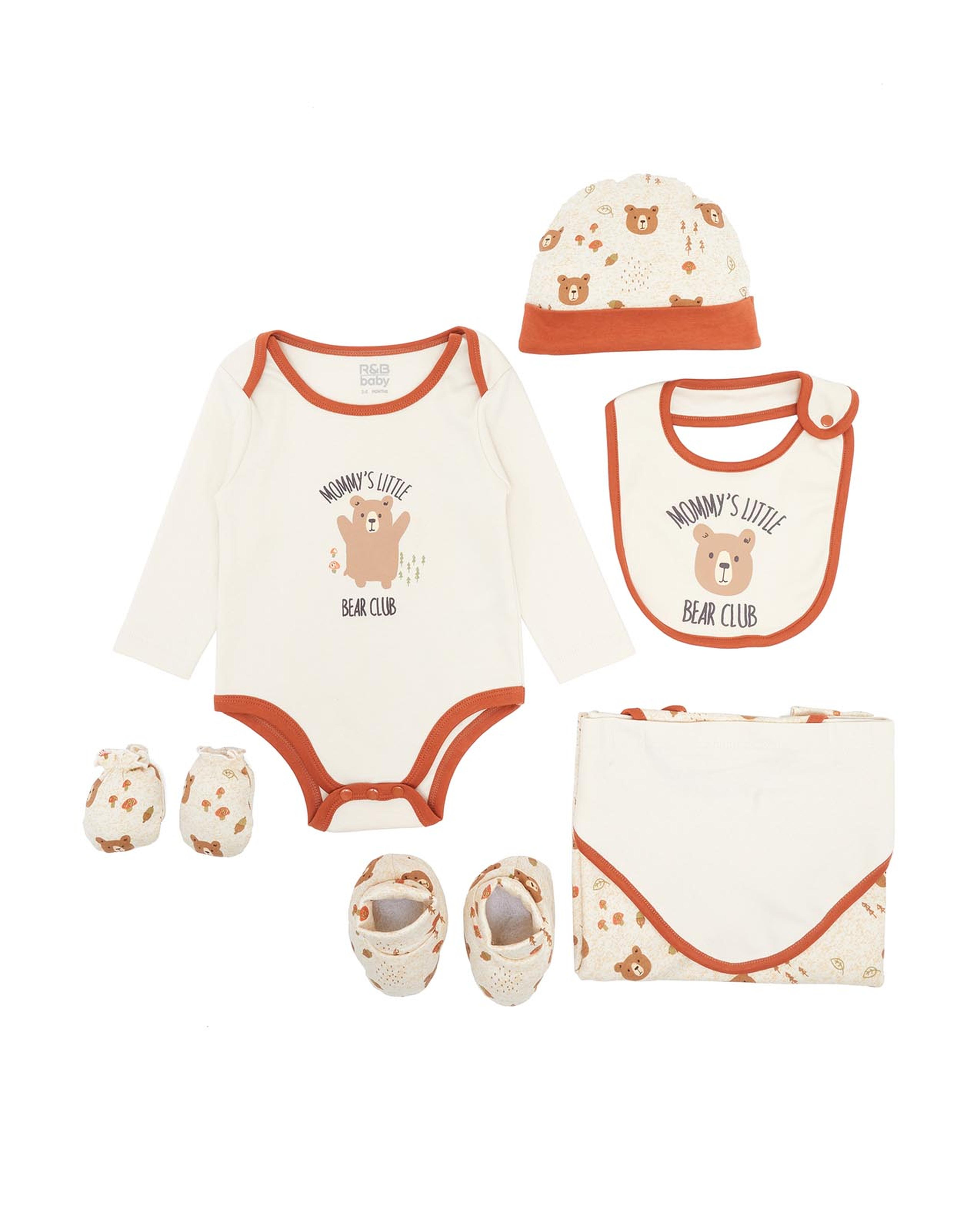 طقم هدية مواليد بطبعة