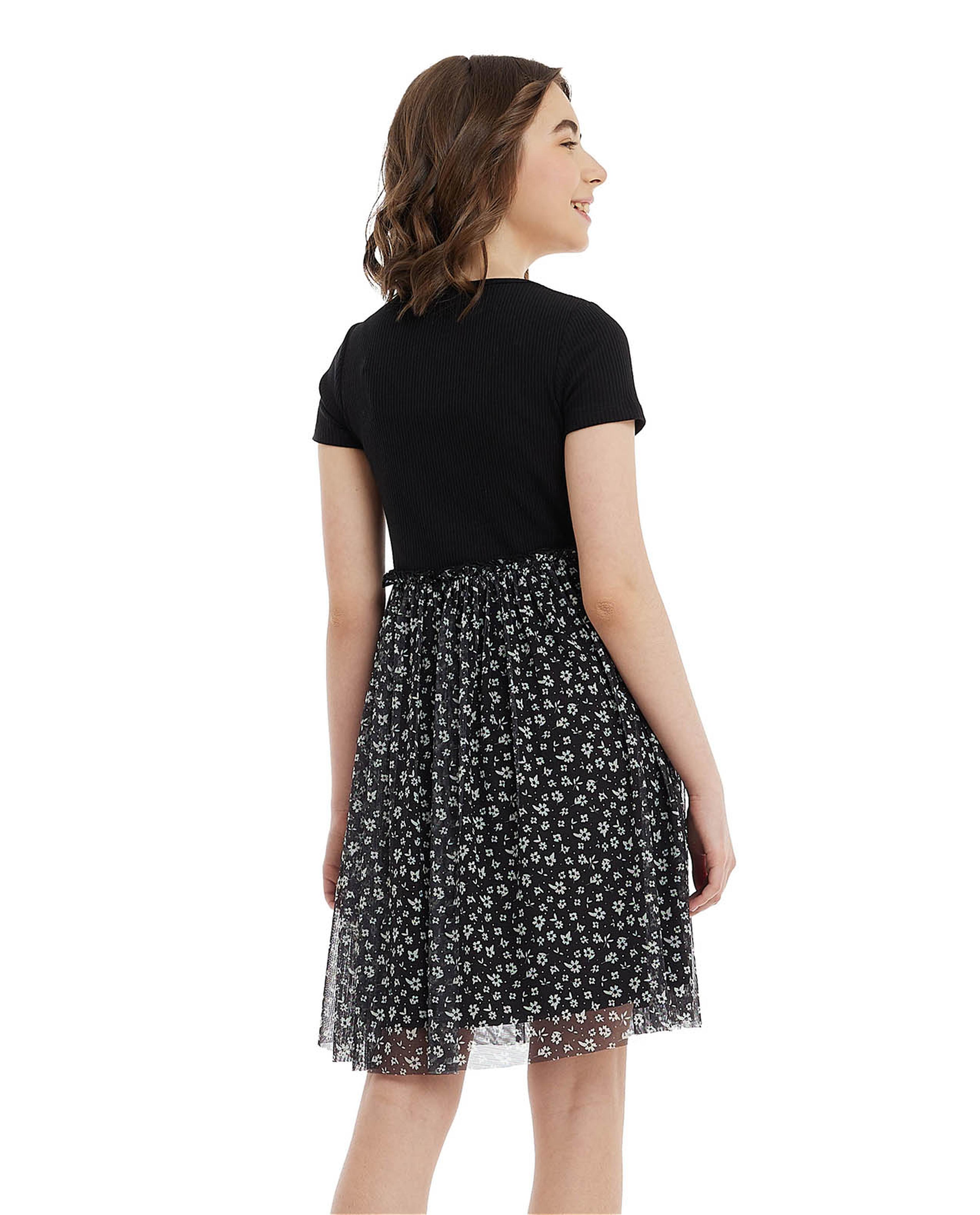 فستان فلير كم قصير