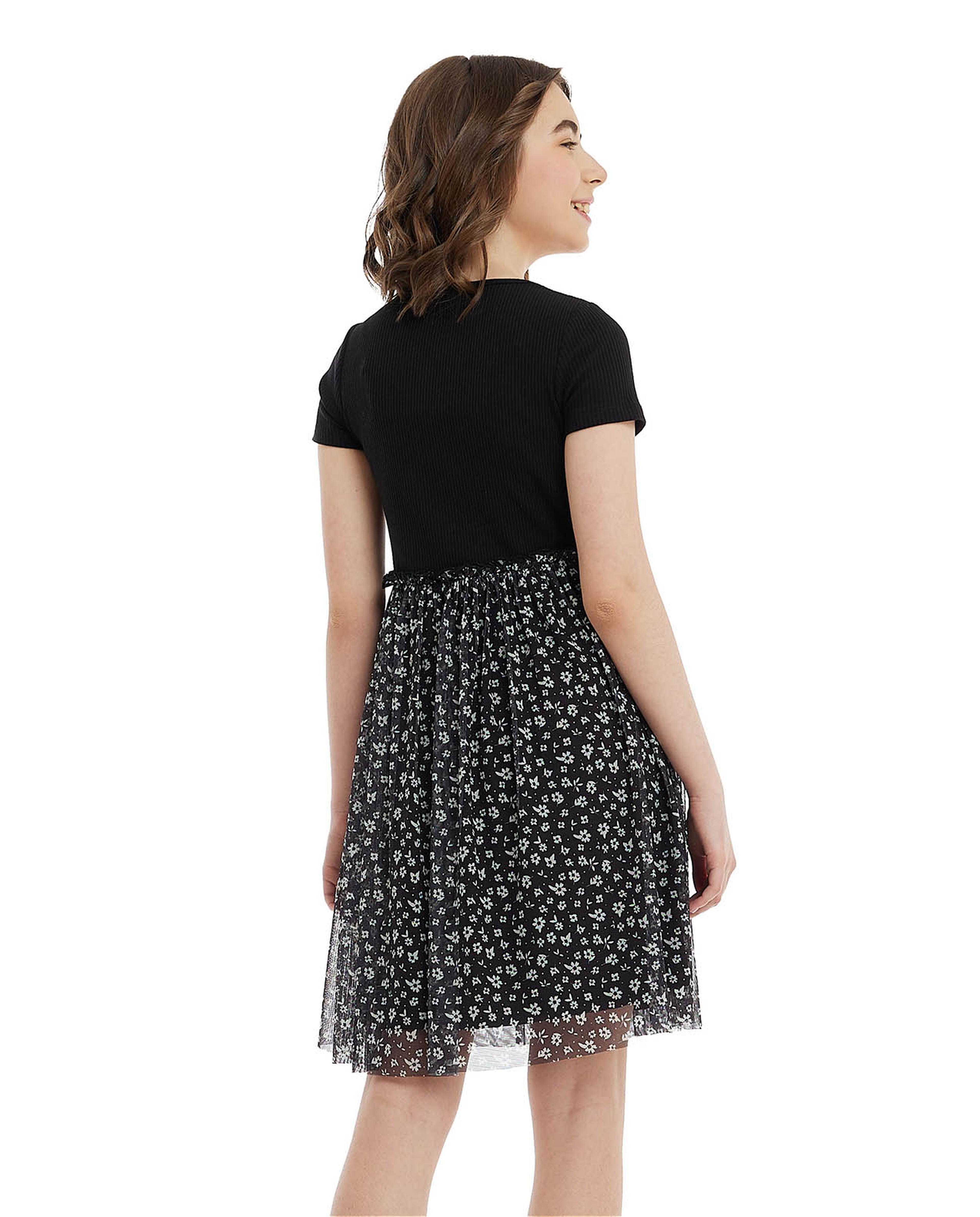 فستان فلير كم قصير