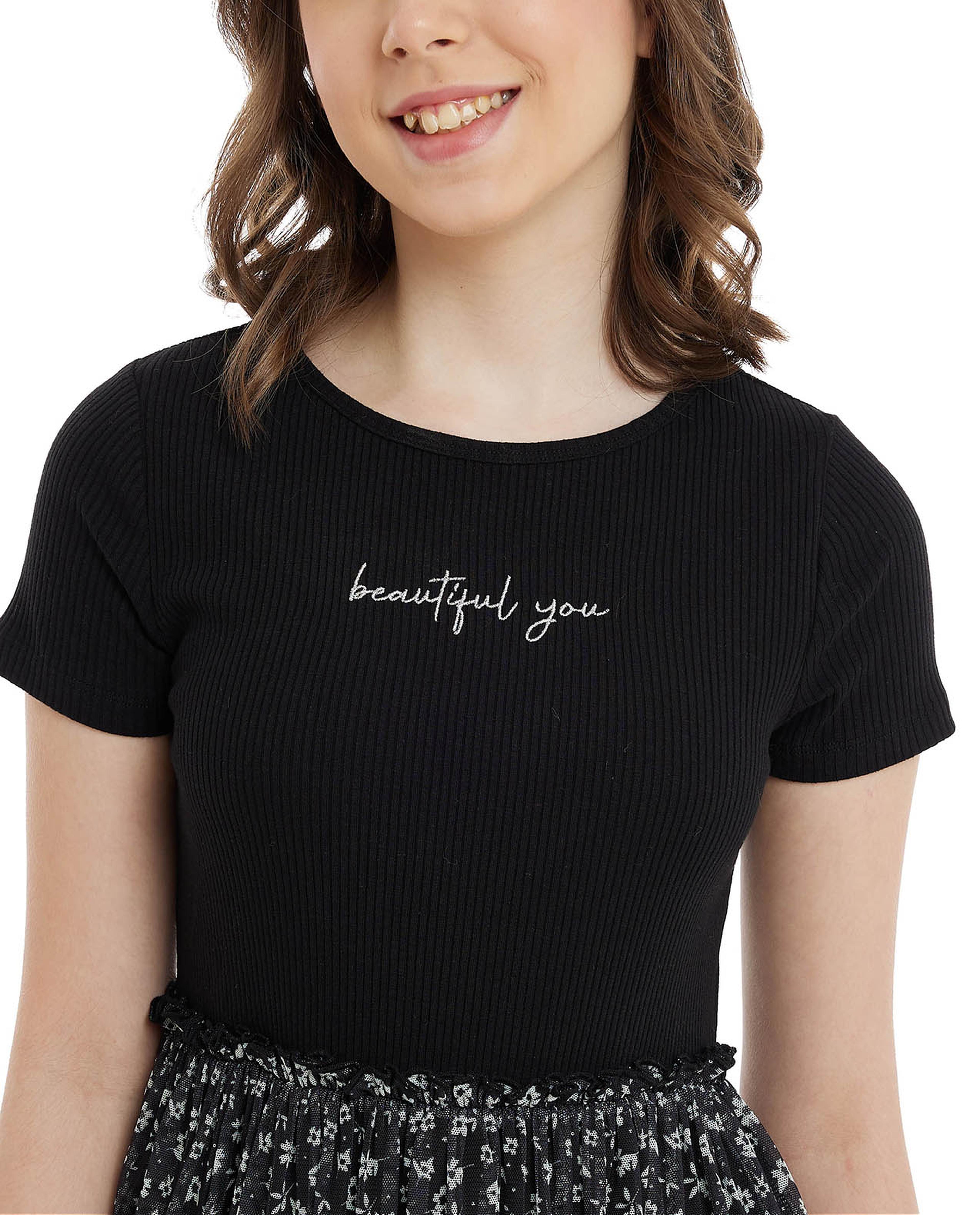 فستان فلير كم قصير