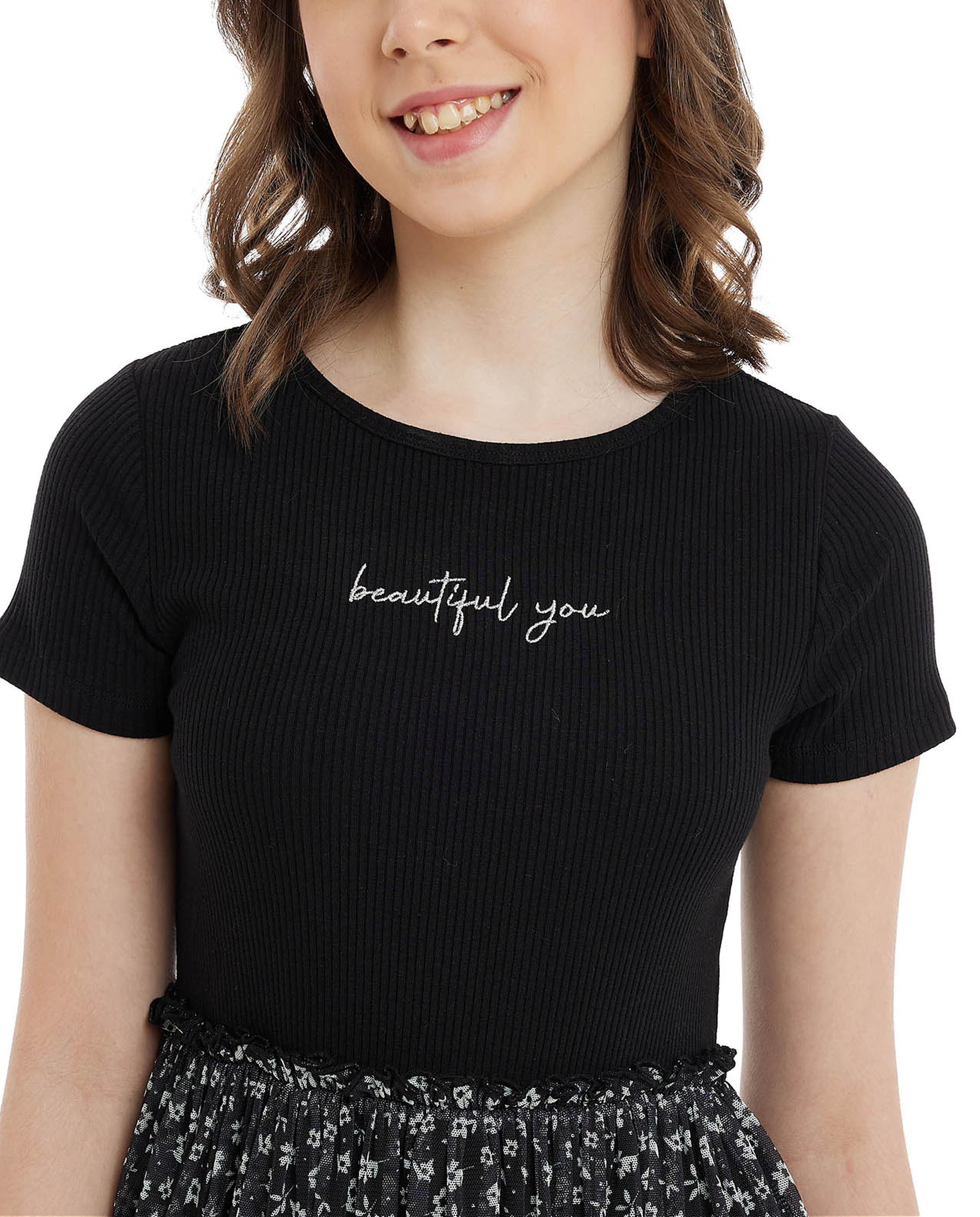 فستان فلير كم قصير