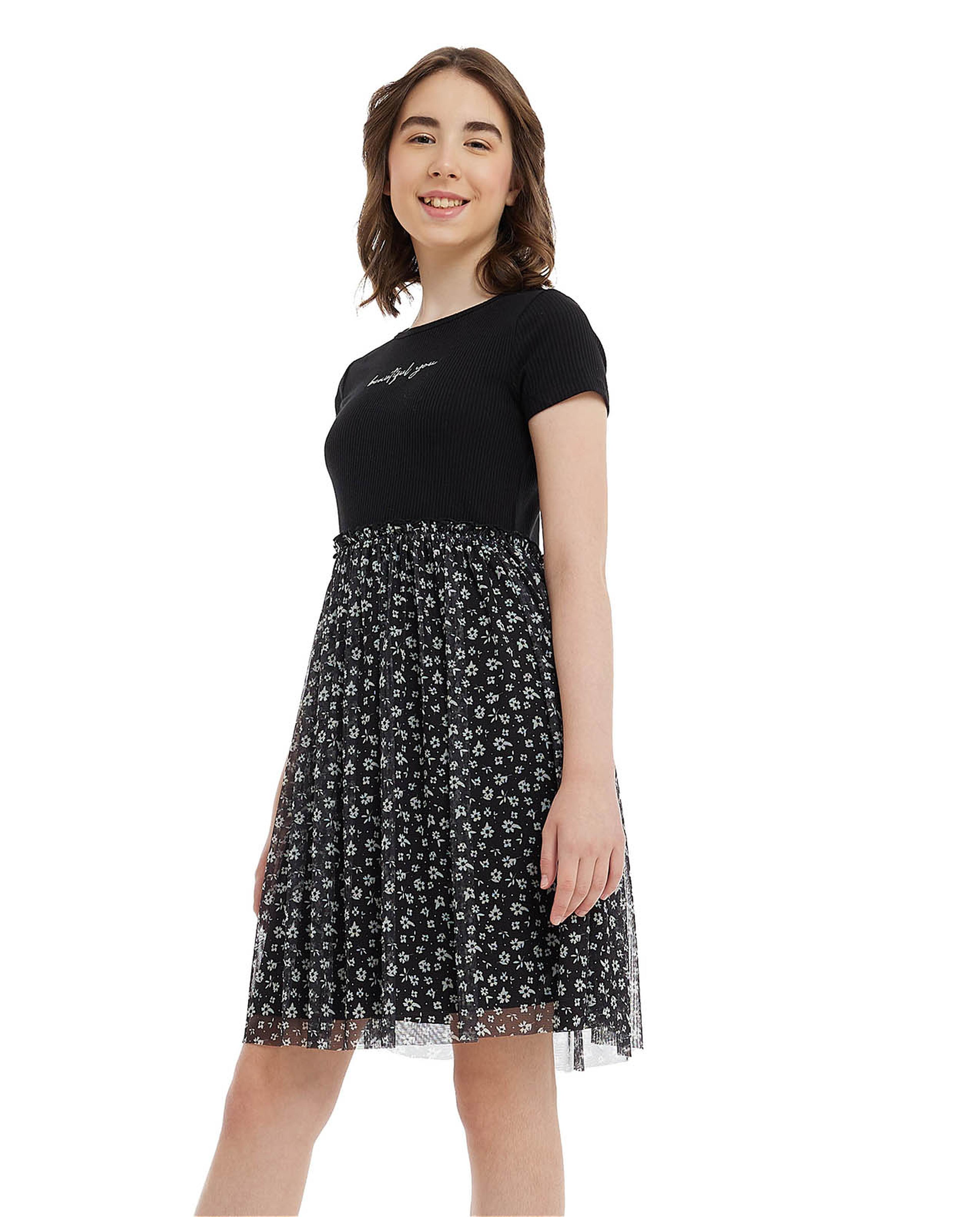 فستان فلير كم قصير