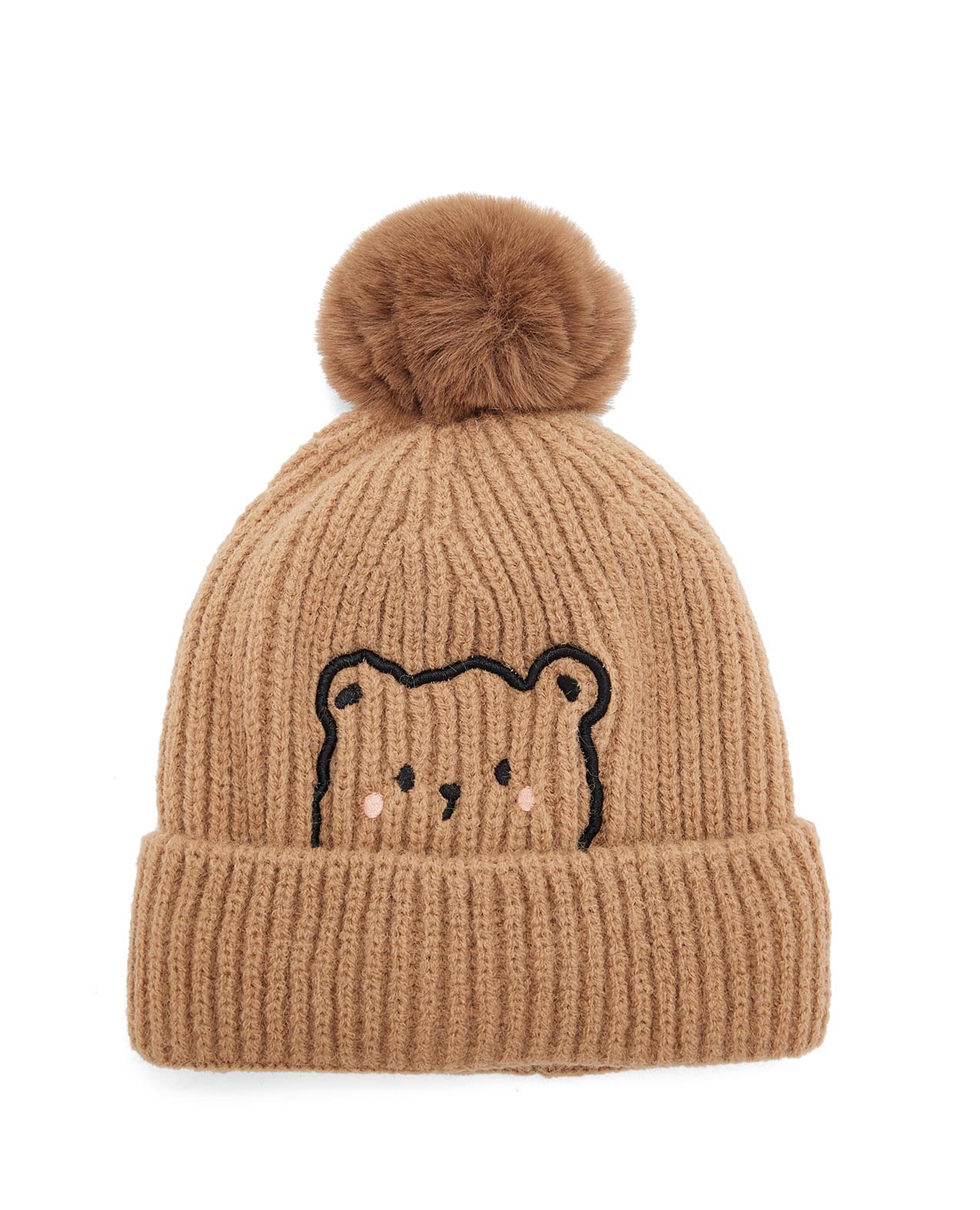 Knitted Beanie with Pom-Pom