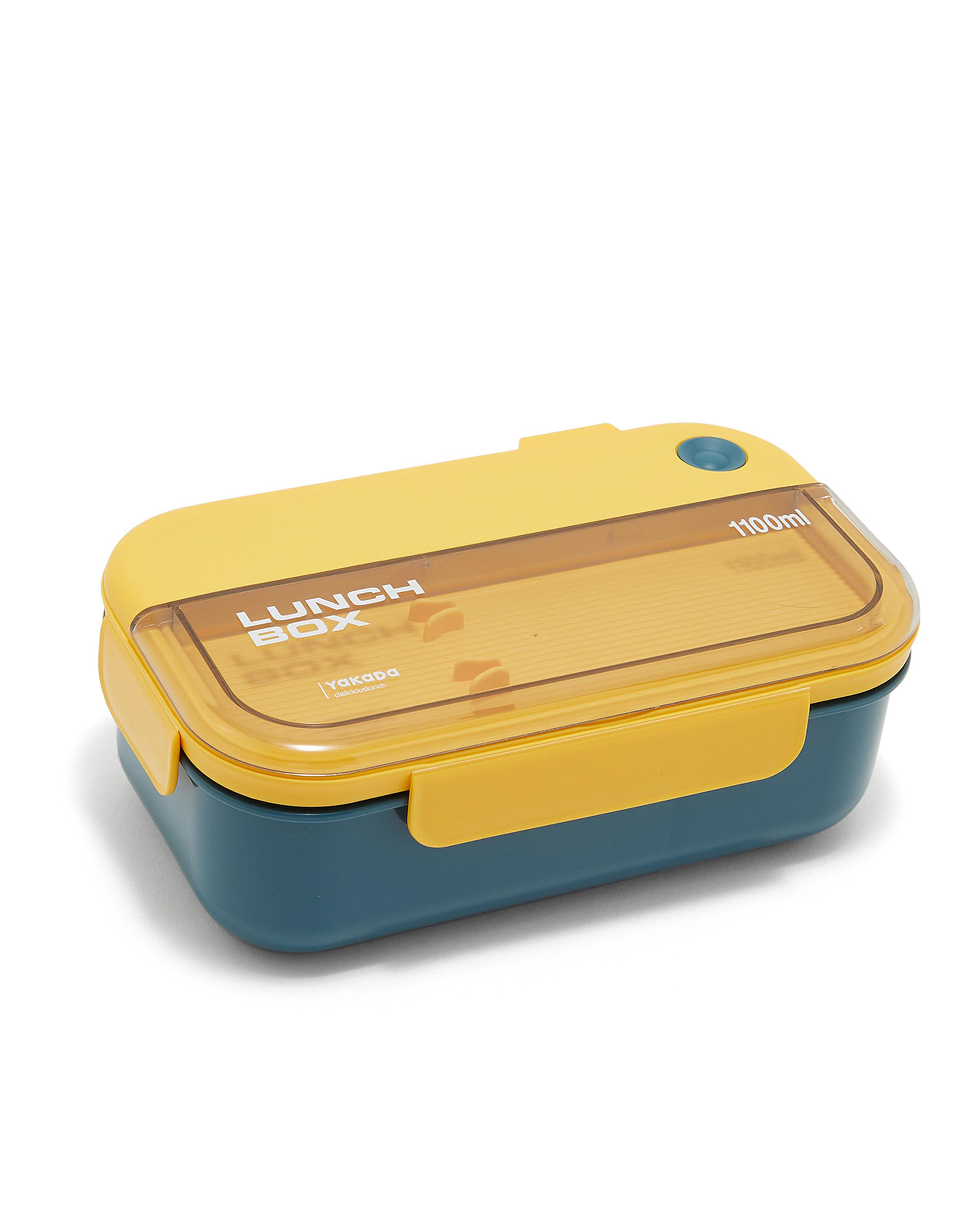 صندوق غداء مع أدوات طعام, 1100 مل