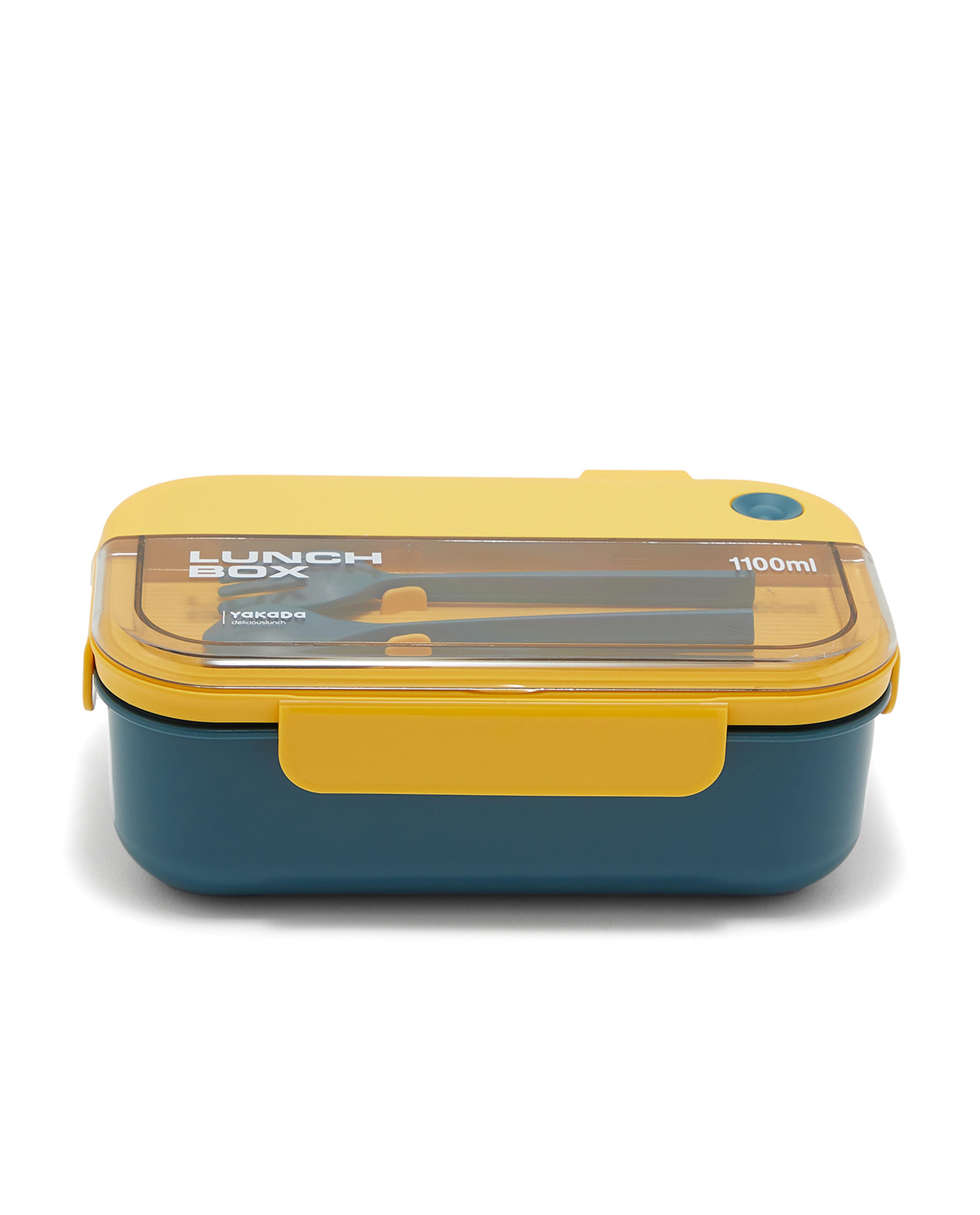 صندوق غداء مع أدوات طعام, 1100 مل