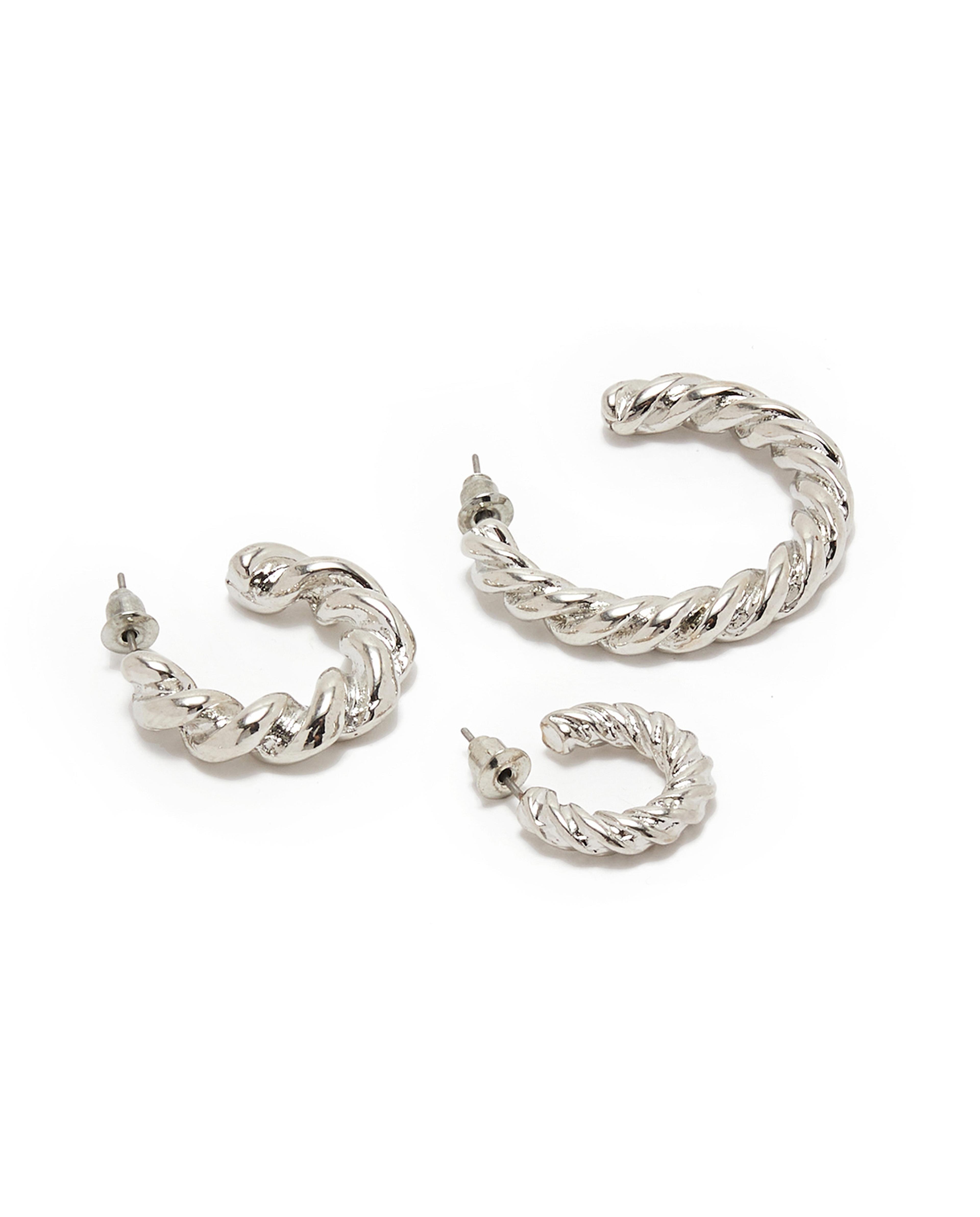 أقراط نصف دائرة - 3 قطع