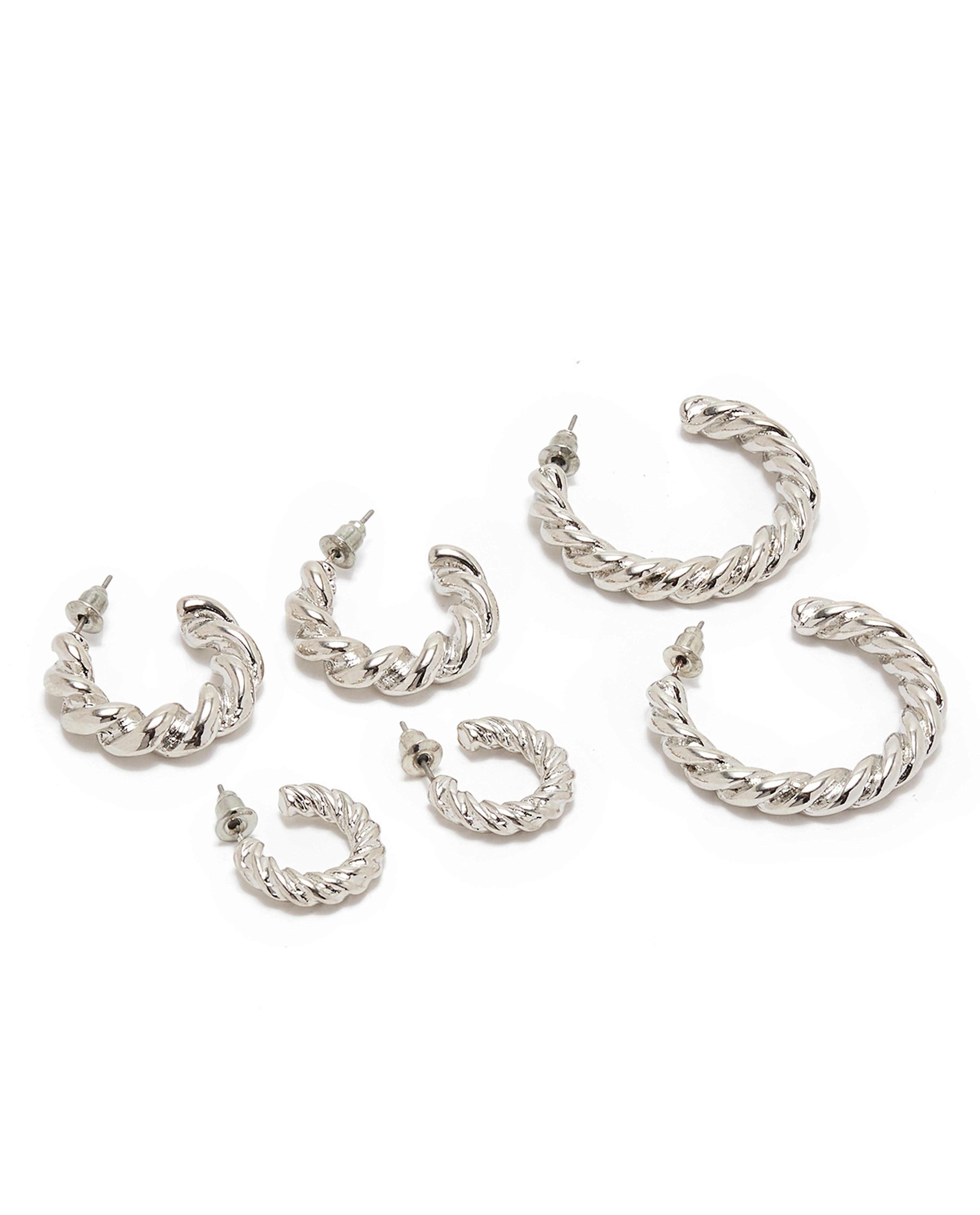 أقراط نصف دائرة - 3 قطع