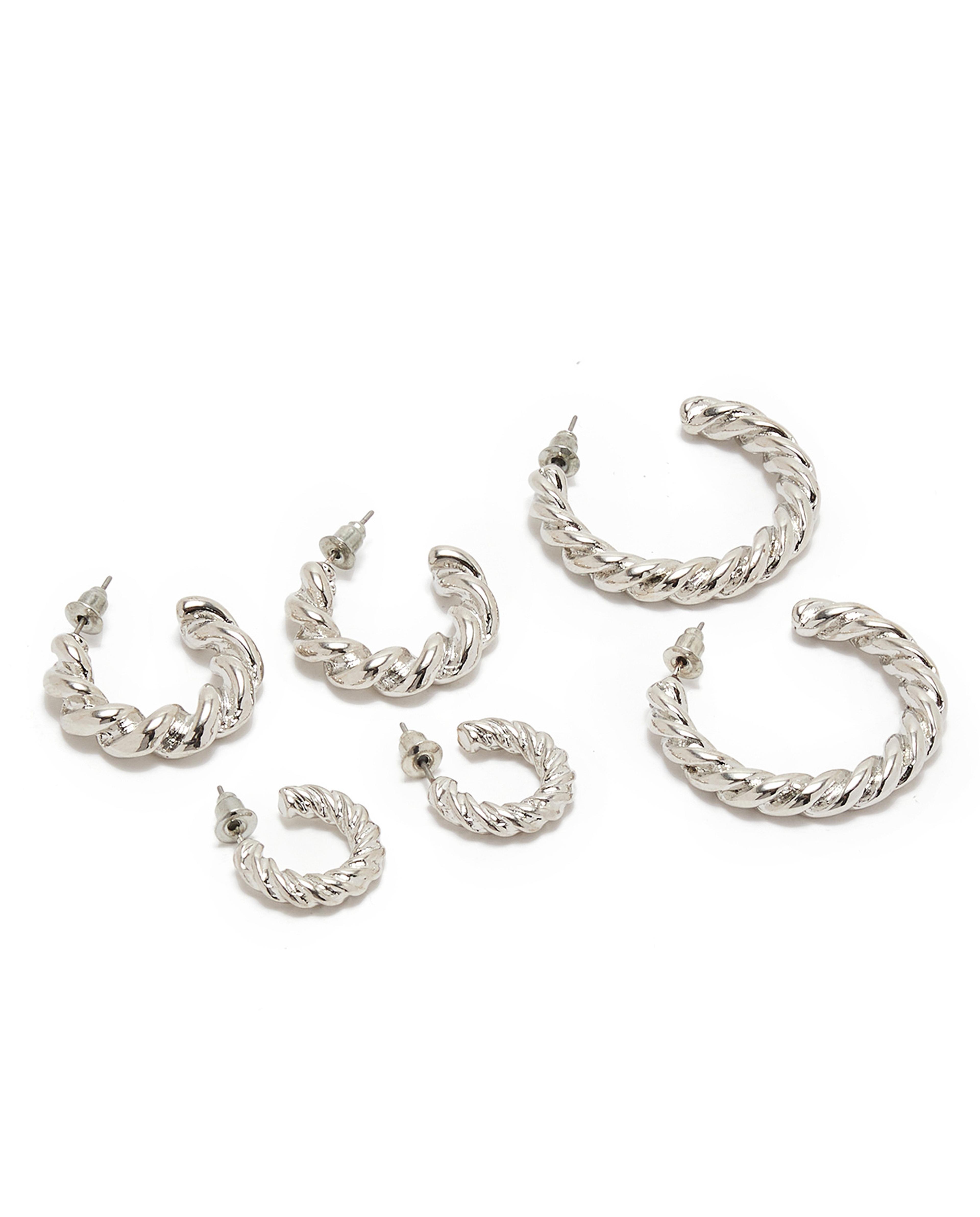 أقراط نصف دائرة - 3 قطع