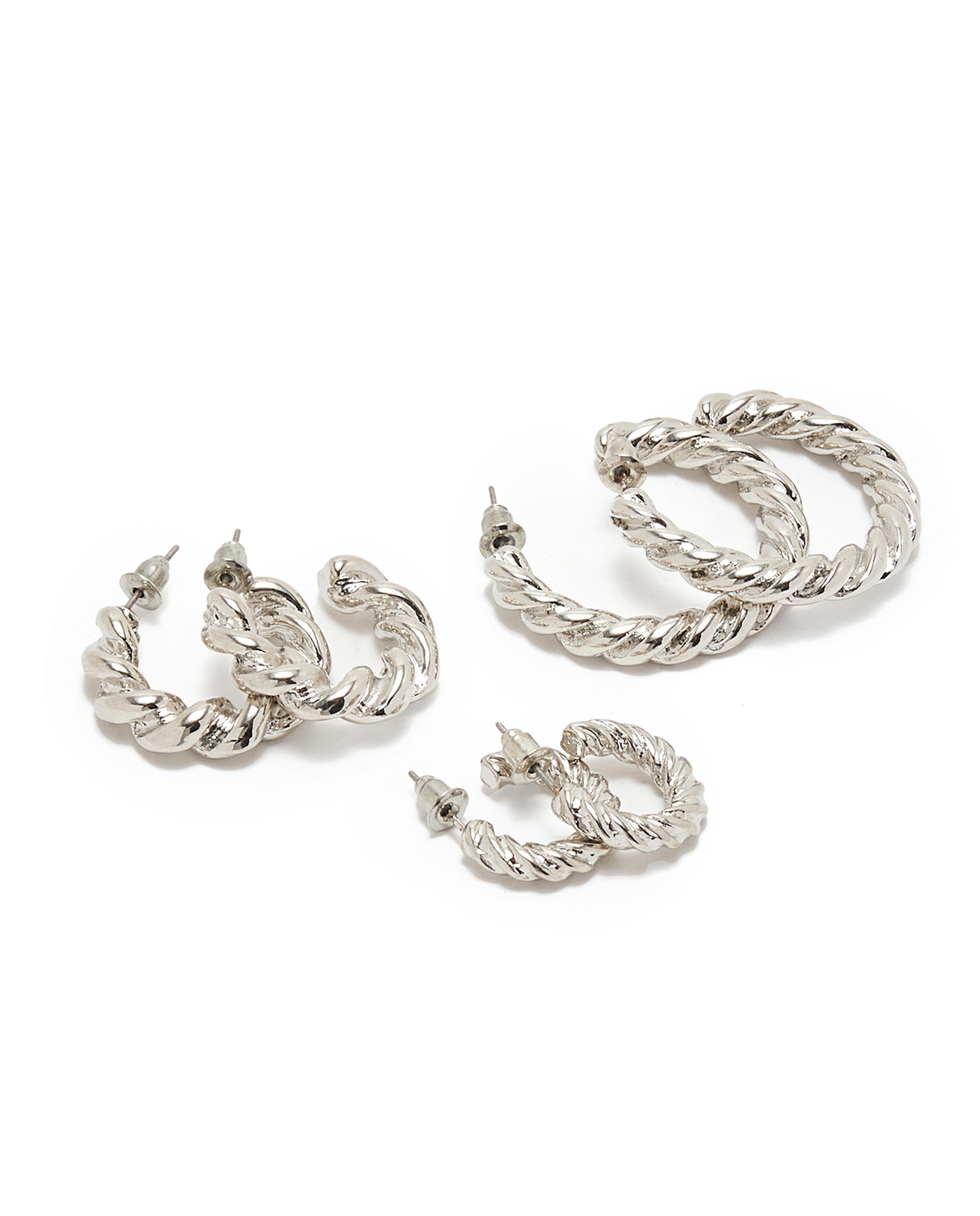 أقراط نصف دائرة - 3 قطع