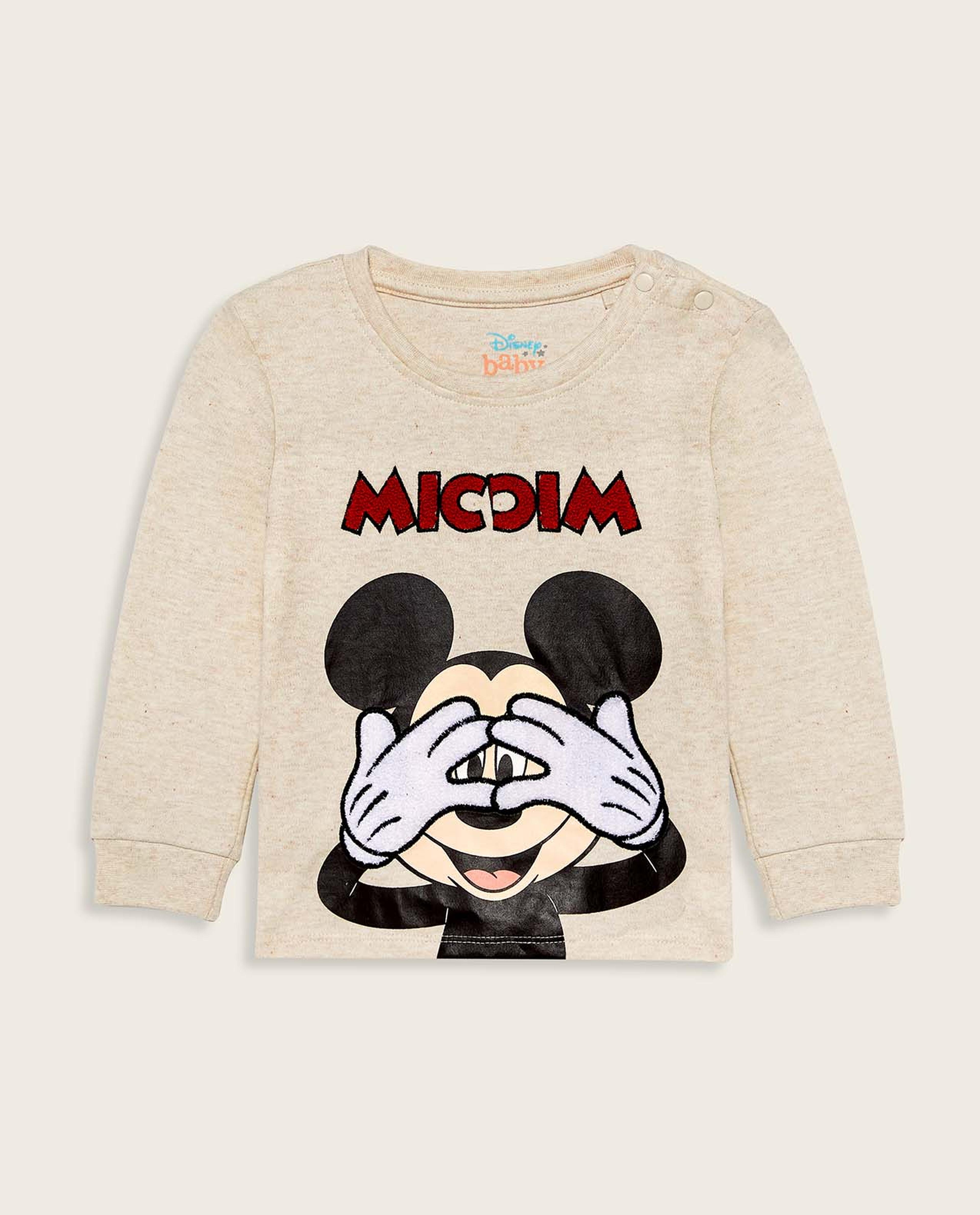 Mickey Mouse Print T-Shirt Clothing Set