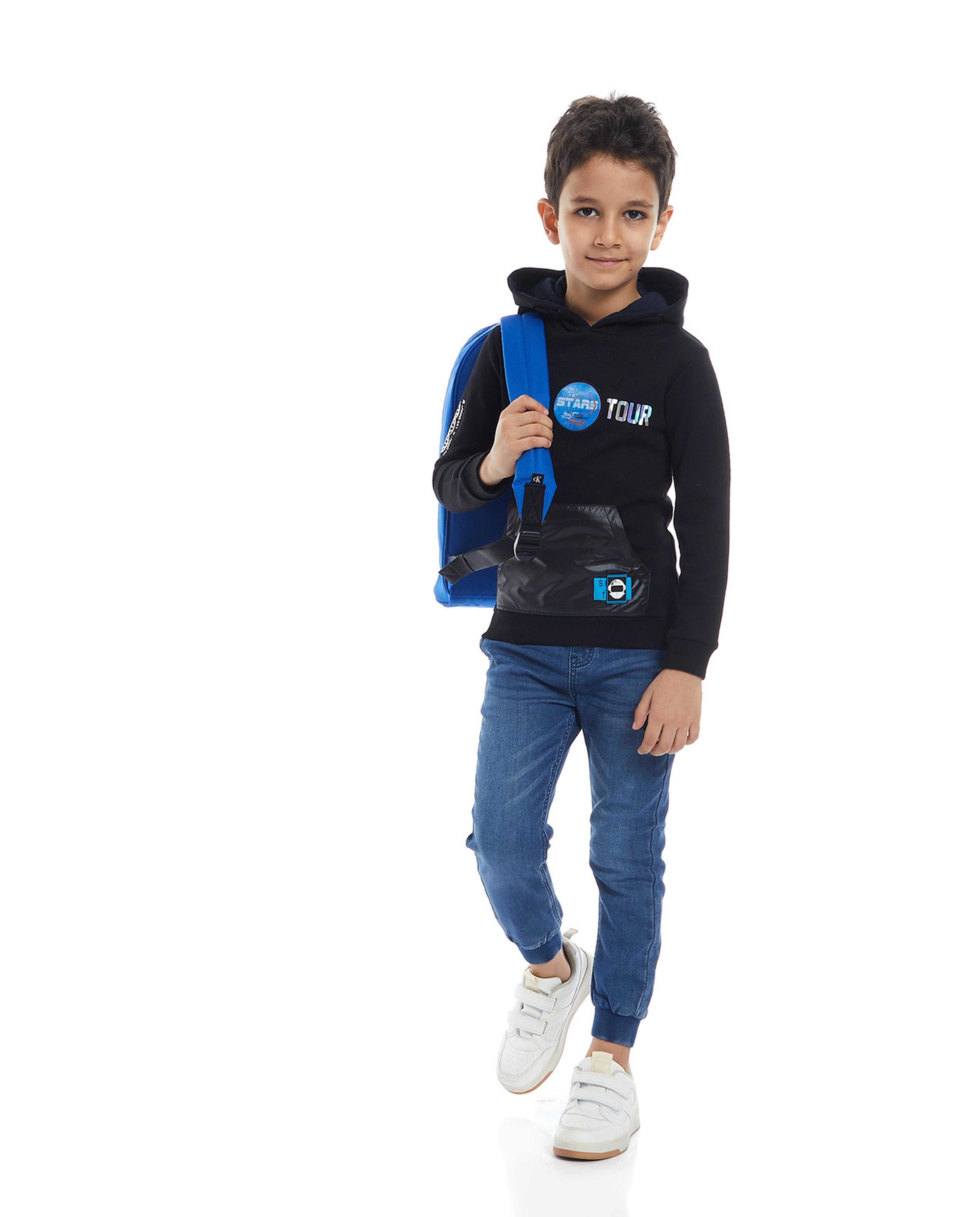 Printed Hoodie with Long Sleeves