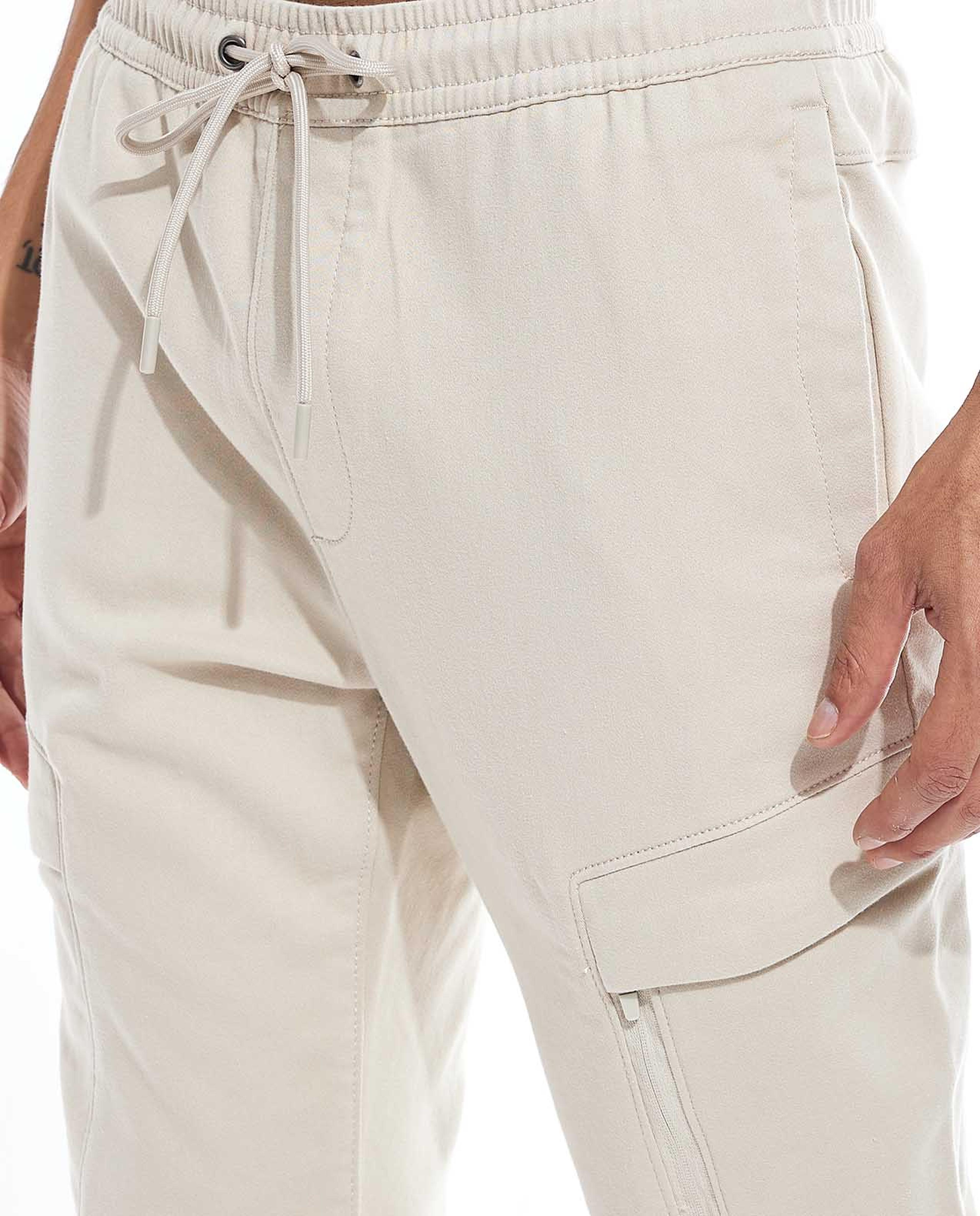 بنطال سادة برباط خصر