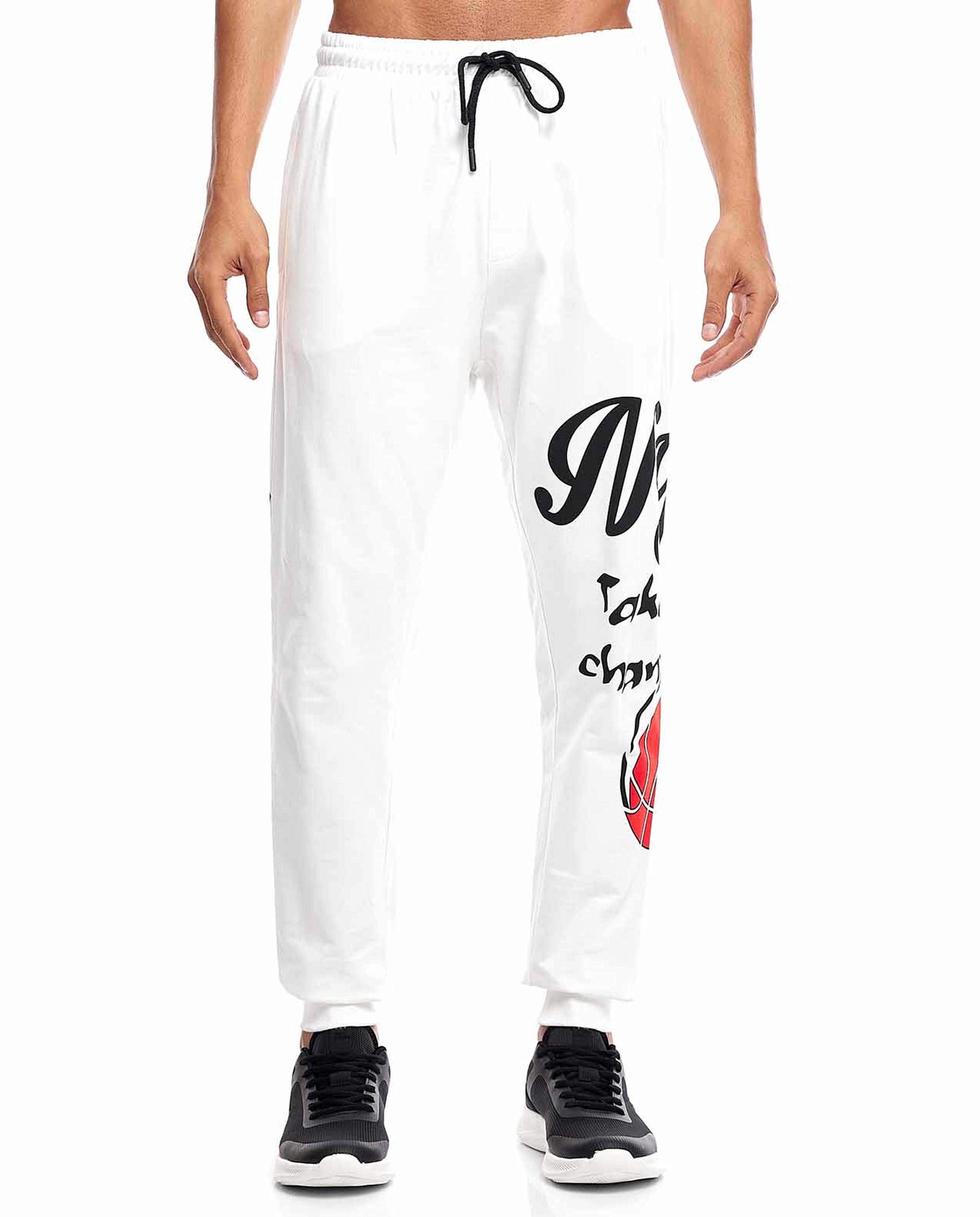 Printed Joggers with Drawstring Waist