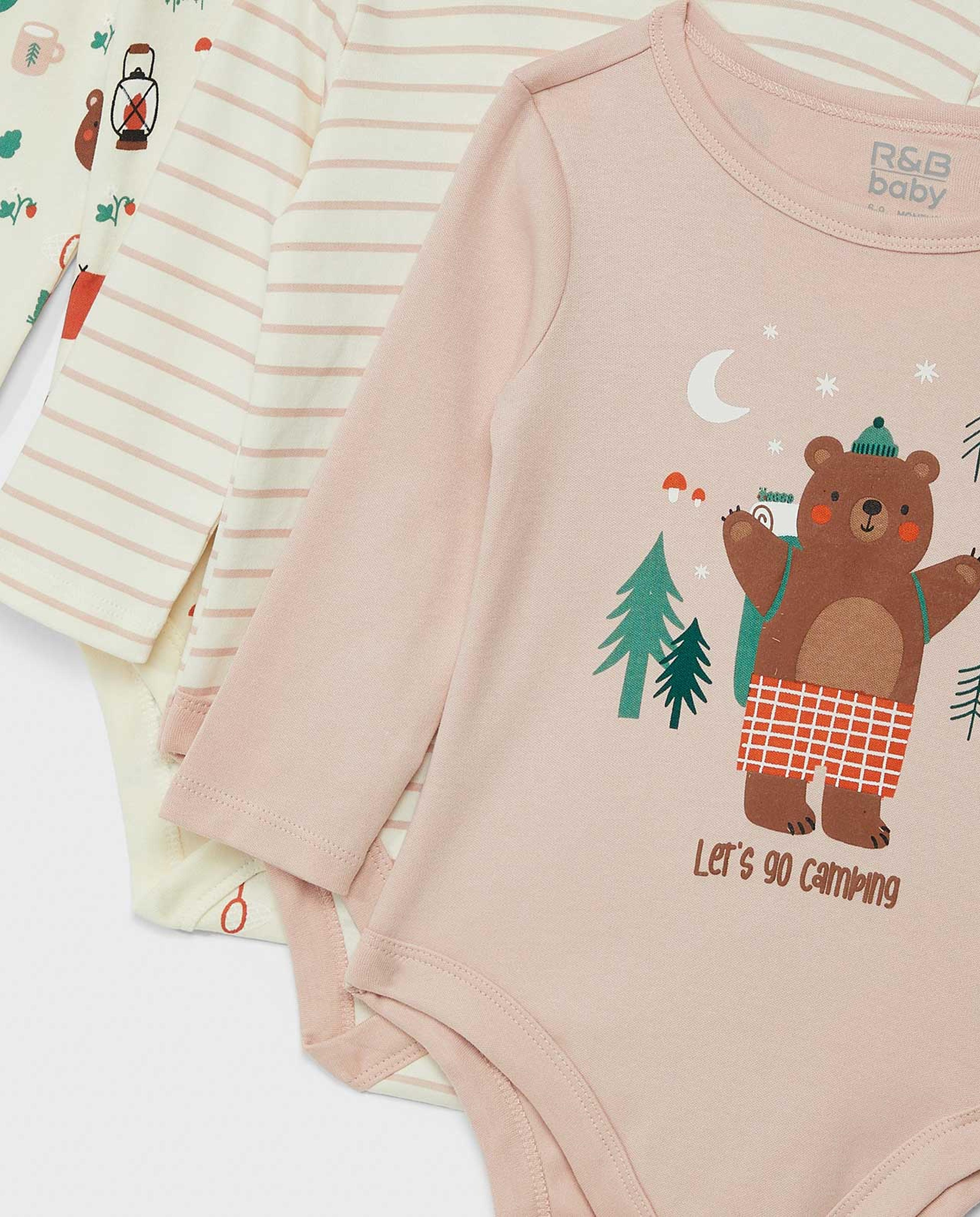 3 Pack Printed Bodysuits