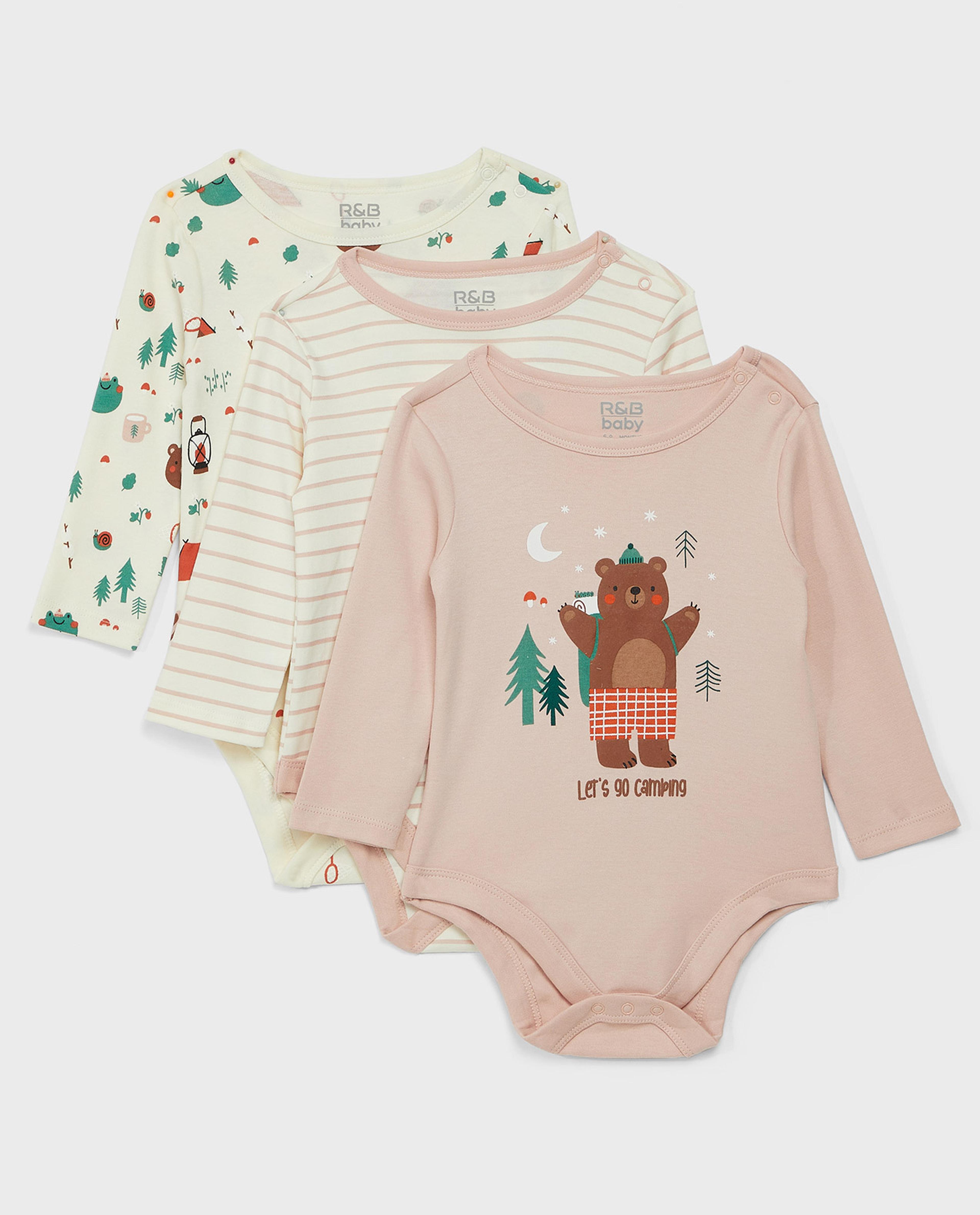 3 Pack Printed Bodysuits