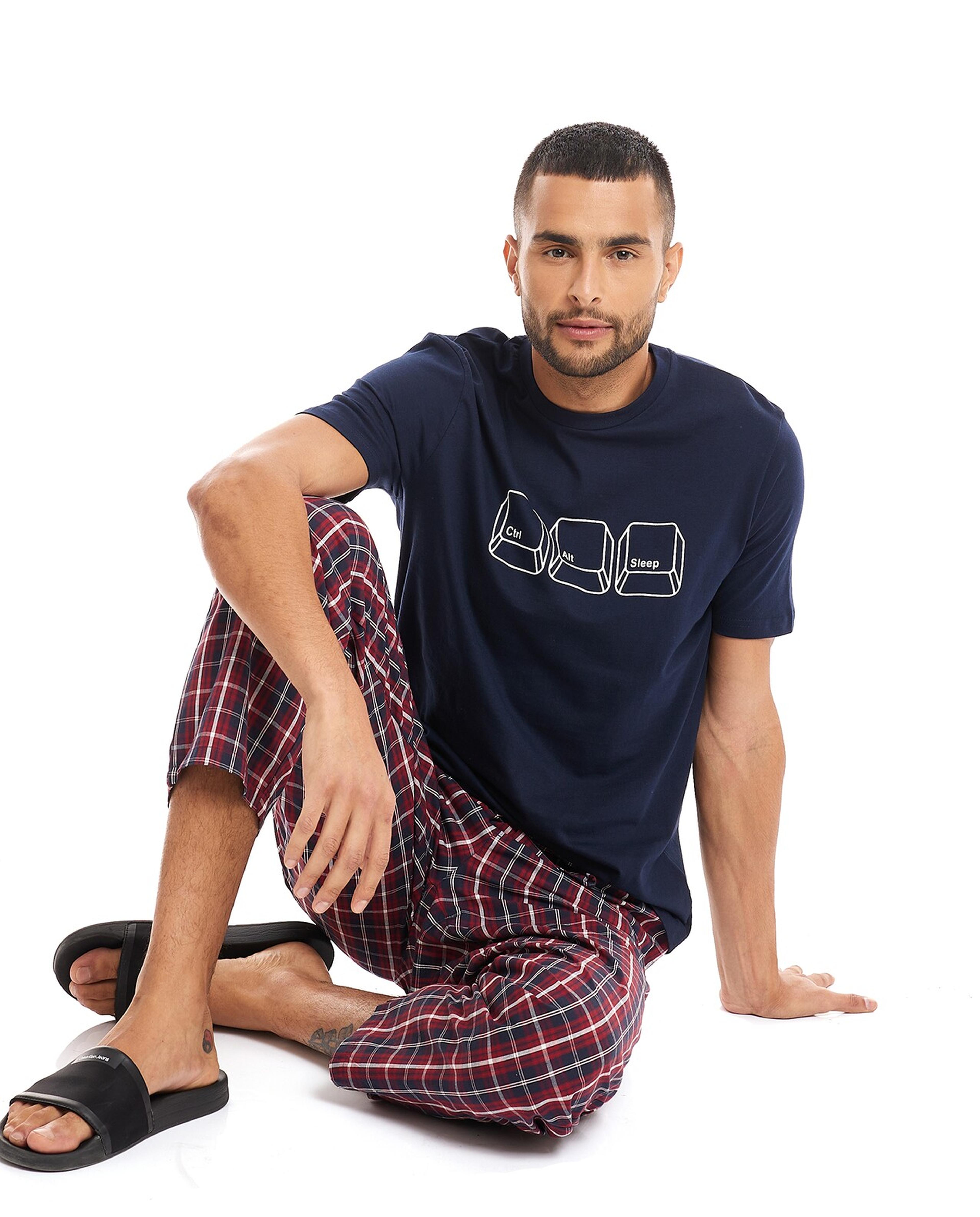 طقم بيجاما بطبعة