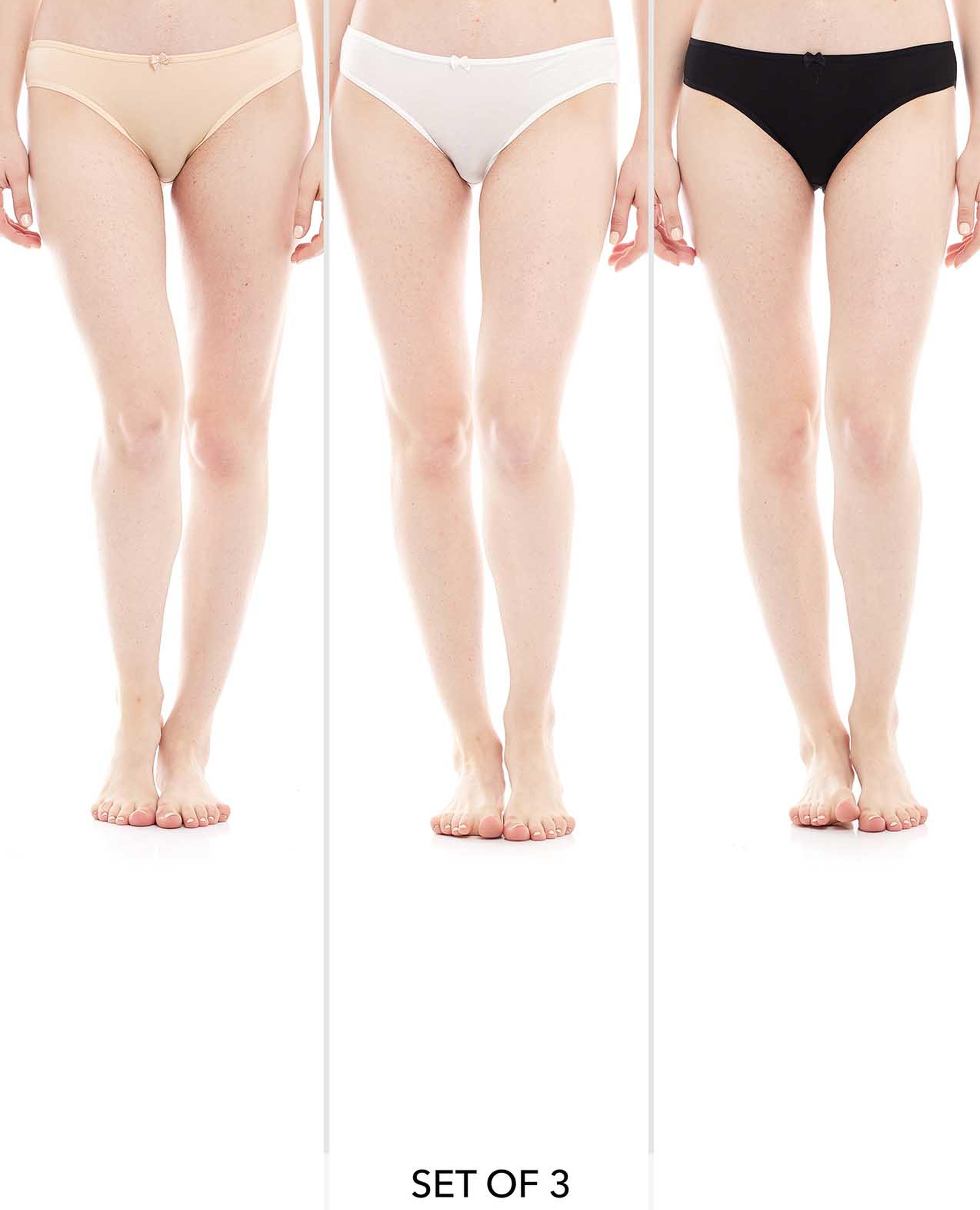 3 Pack Solid Bikini Briefs