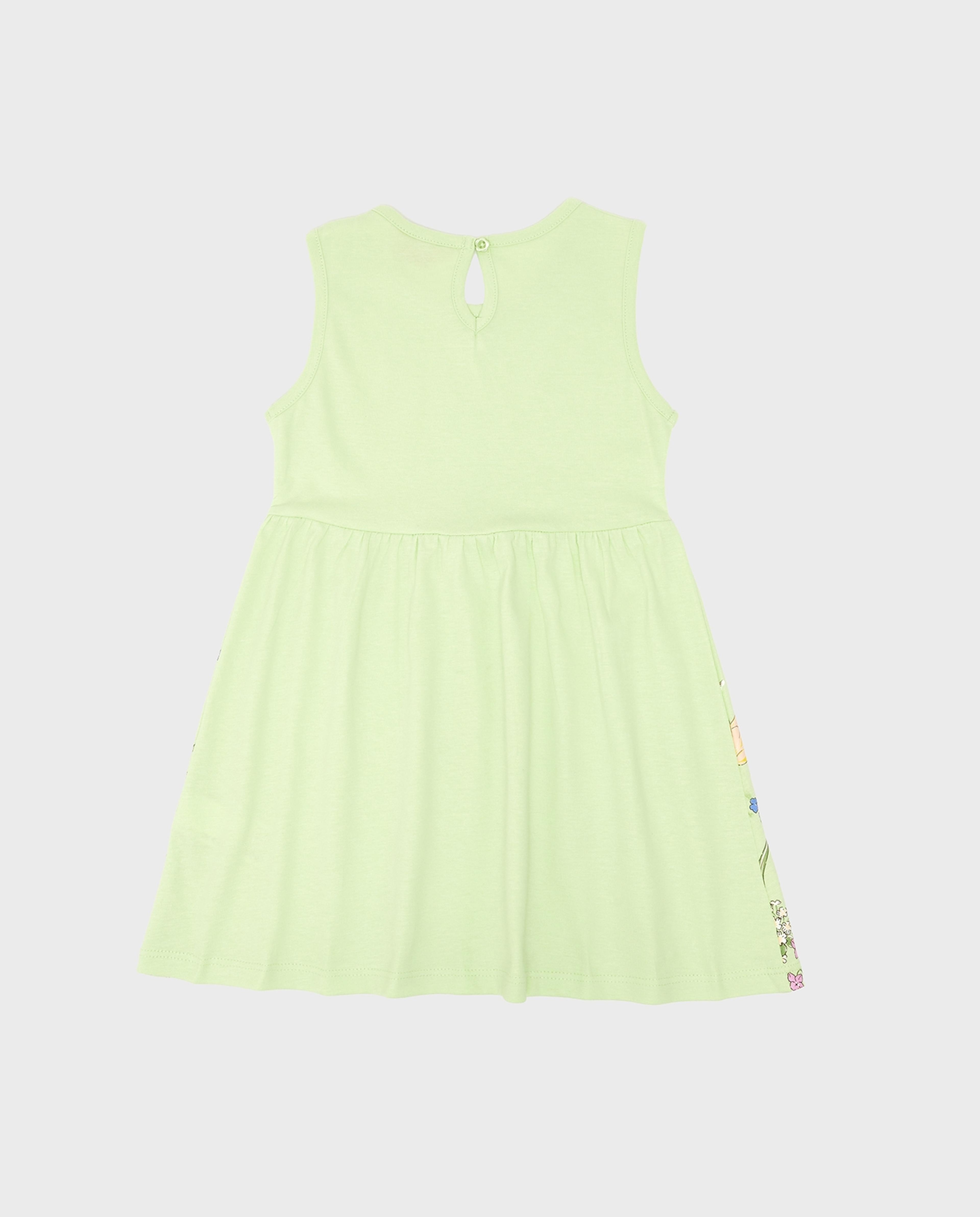 فستان فيت اند فلير بطبعة بدون أكمام 