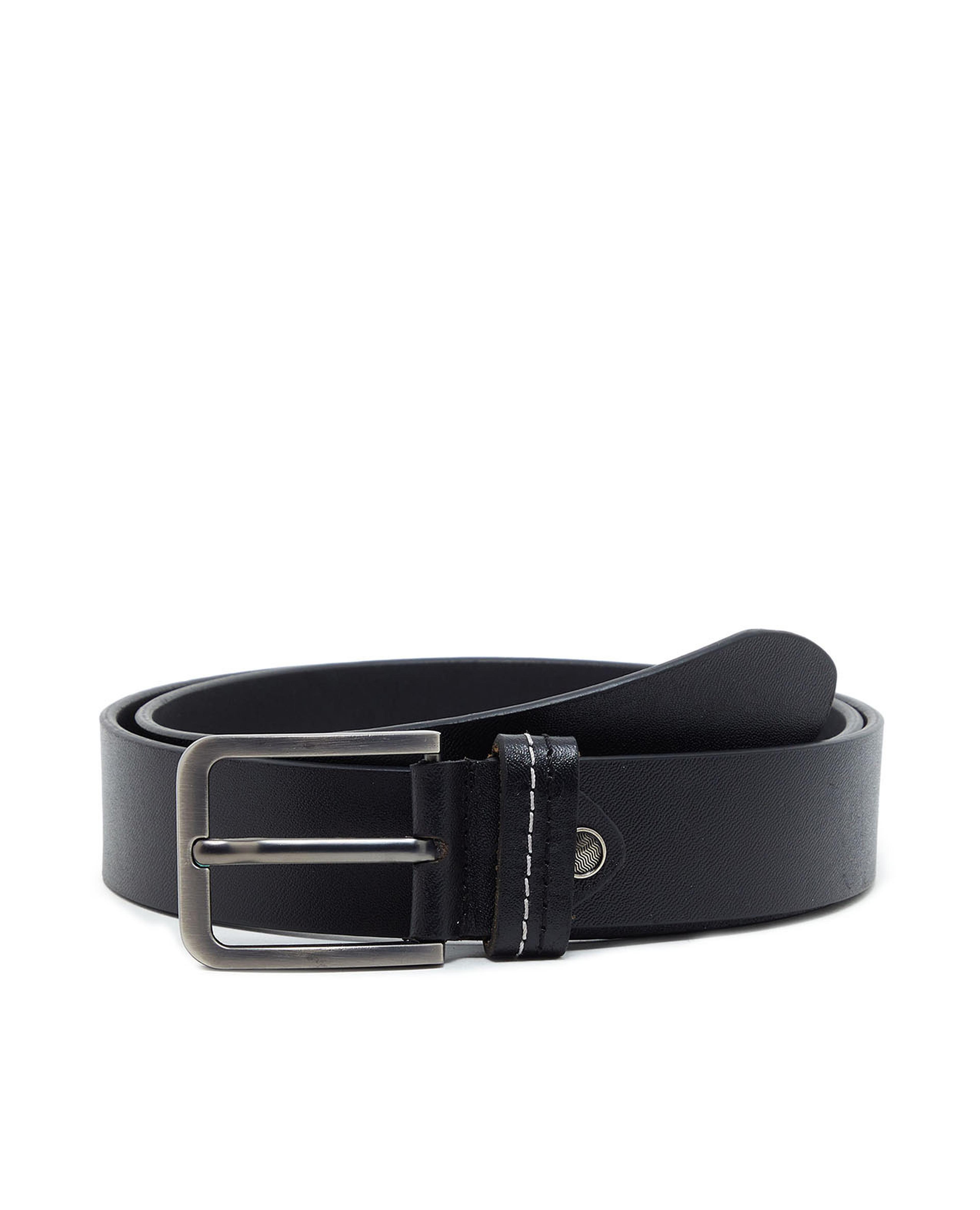 Textured Buckle Closure Belt