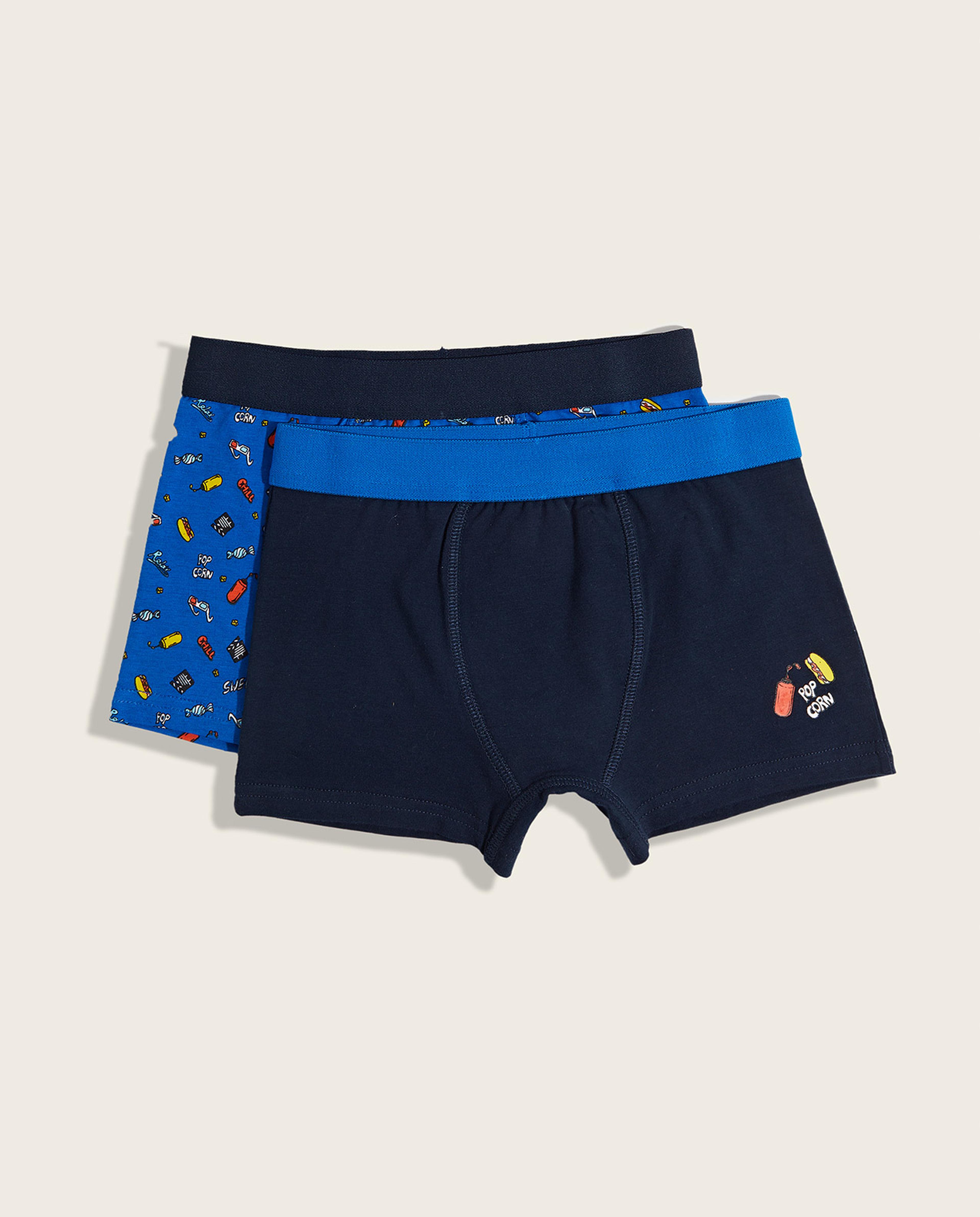 سروال بوكسر بطبعة - قطعتين 