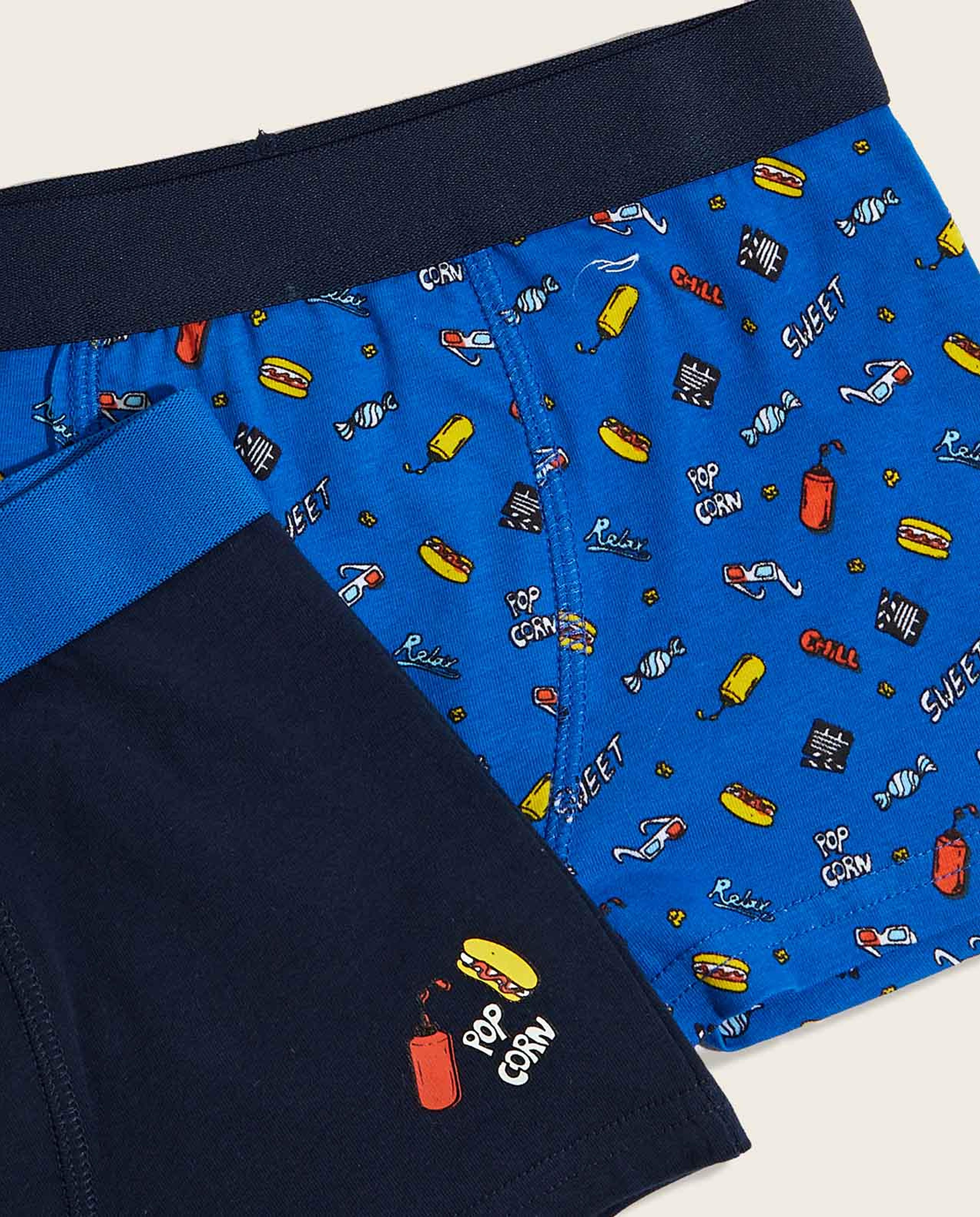 سروال بوكسر بطبعة - قطعتين 