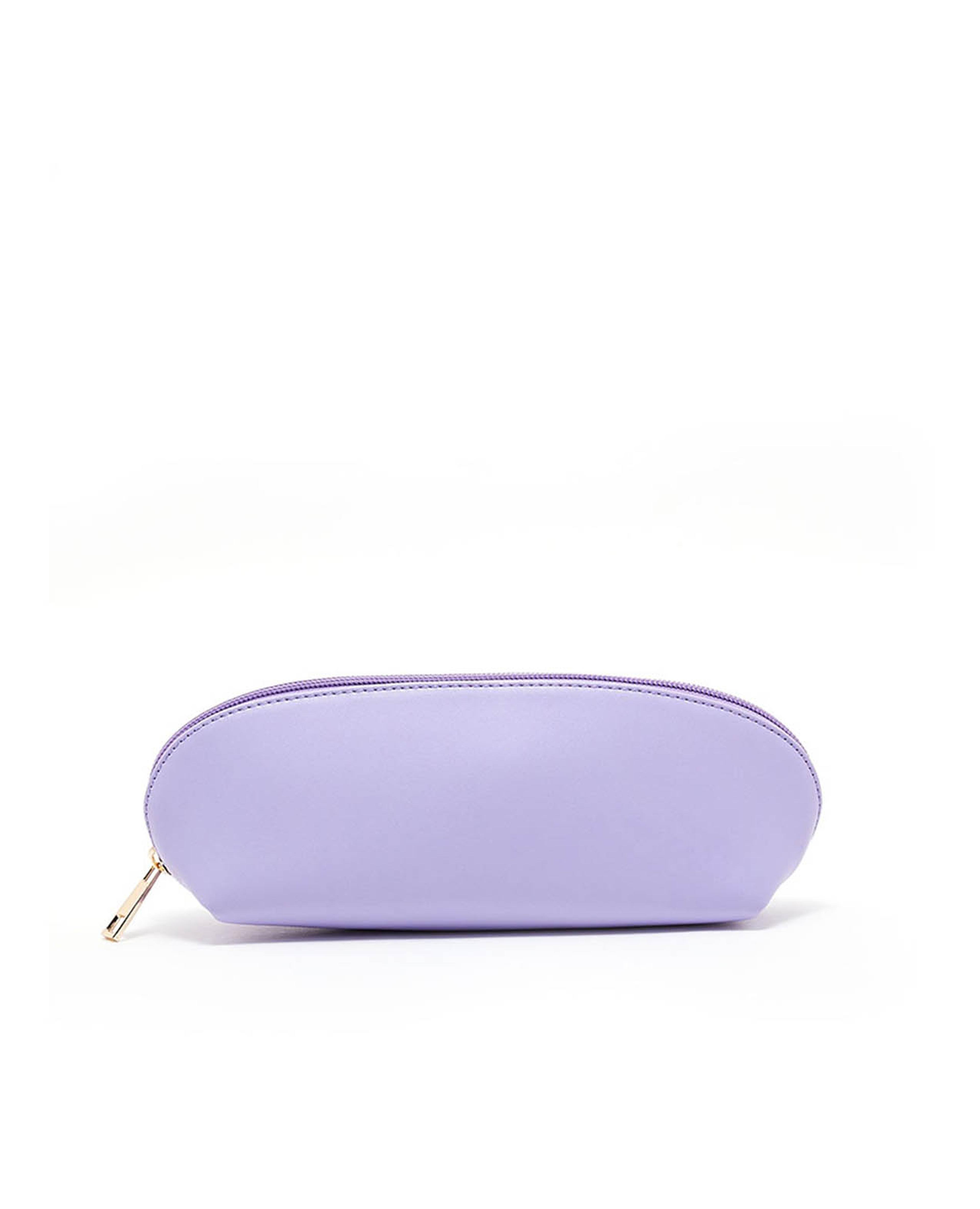 Textured Zip Around Cosmetic Pouch