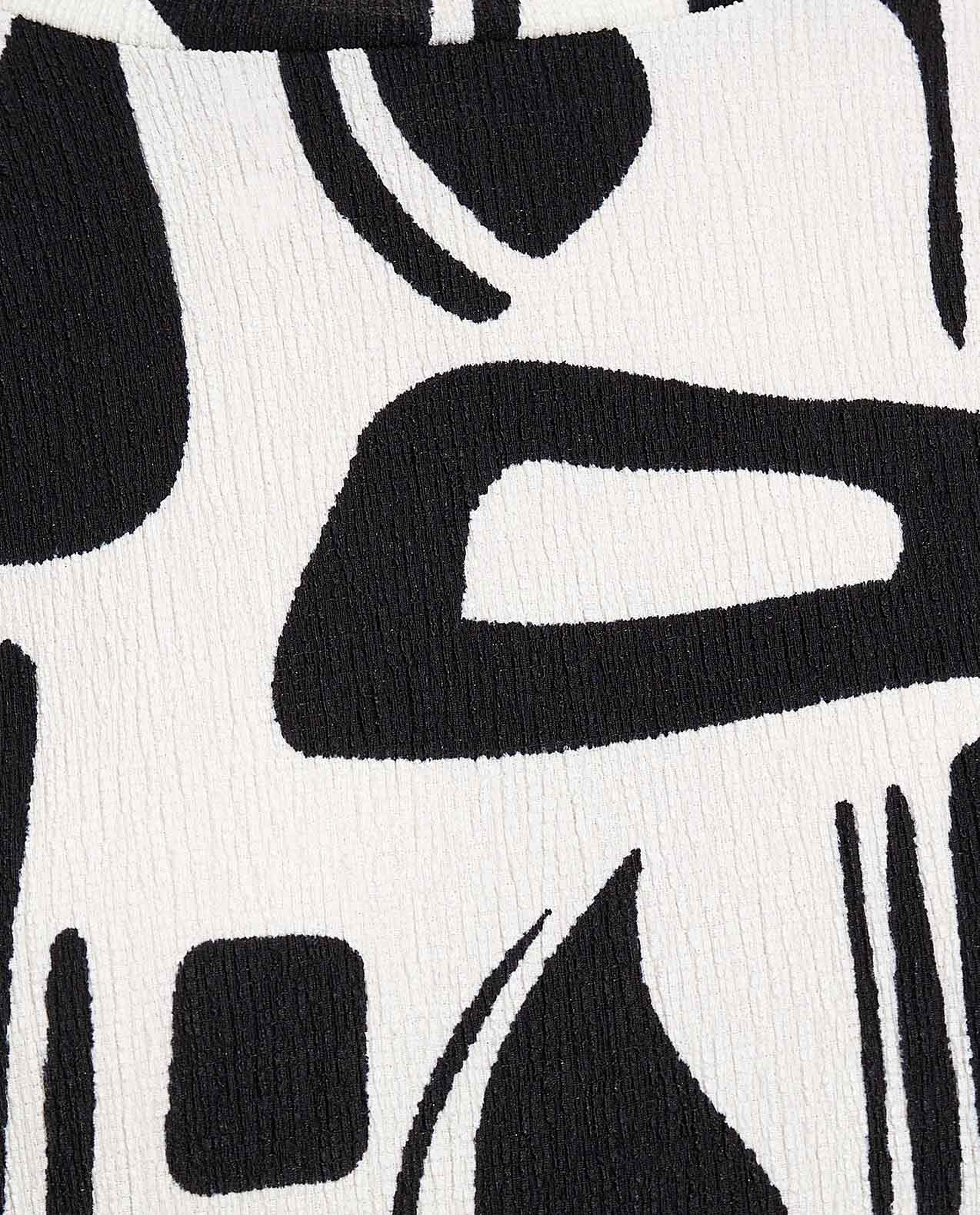 Printed Top with Crew Neck and Long Sleeves