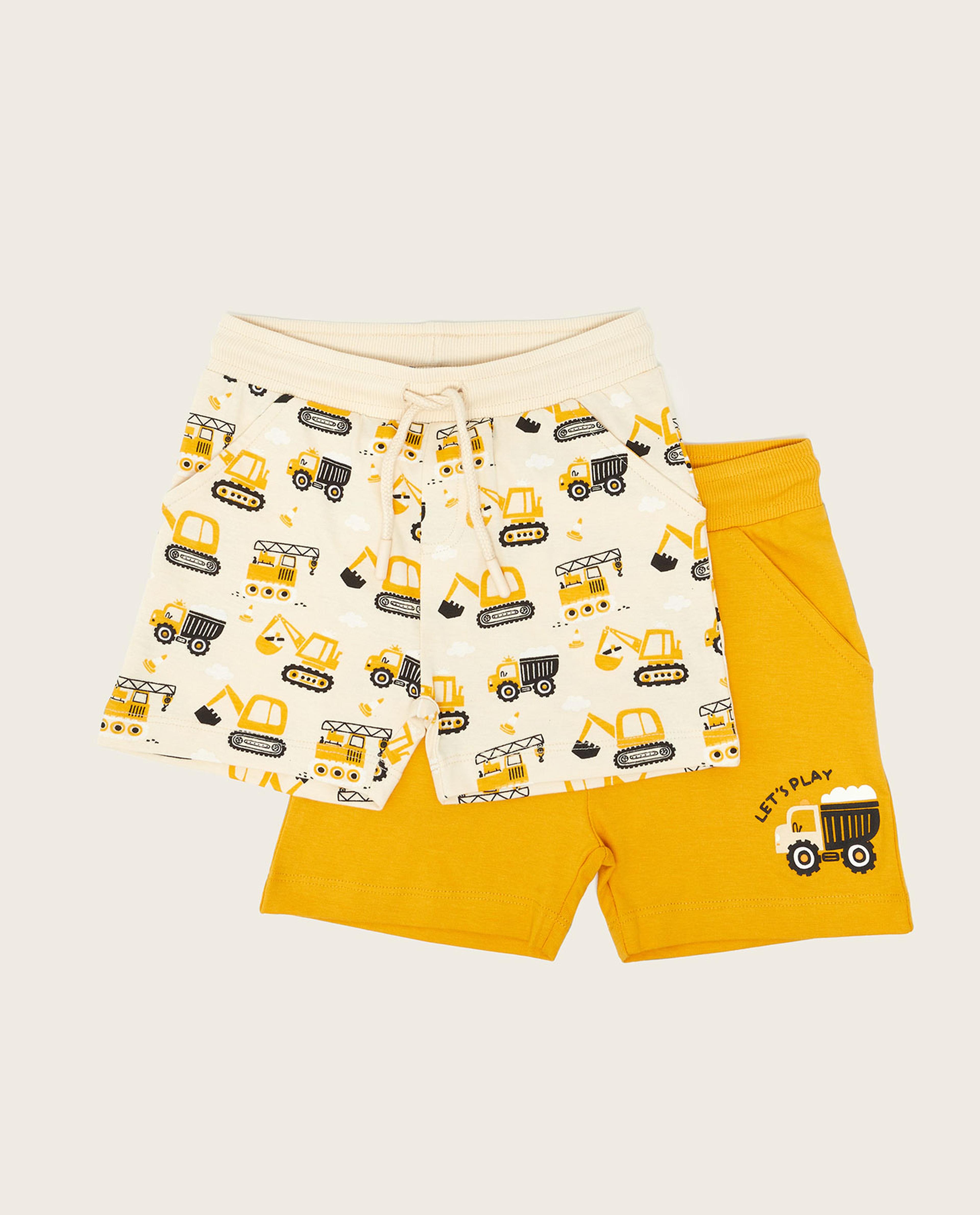 شورت منسوج برباط خصر - قطعتين 