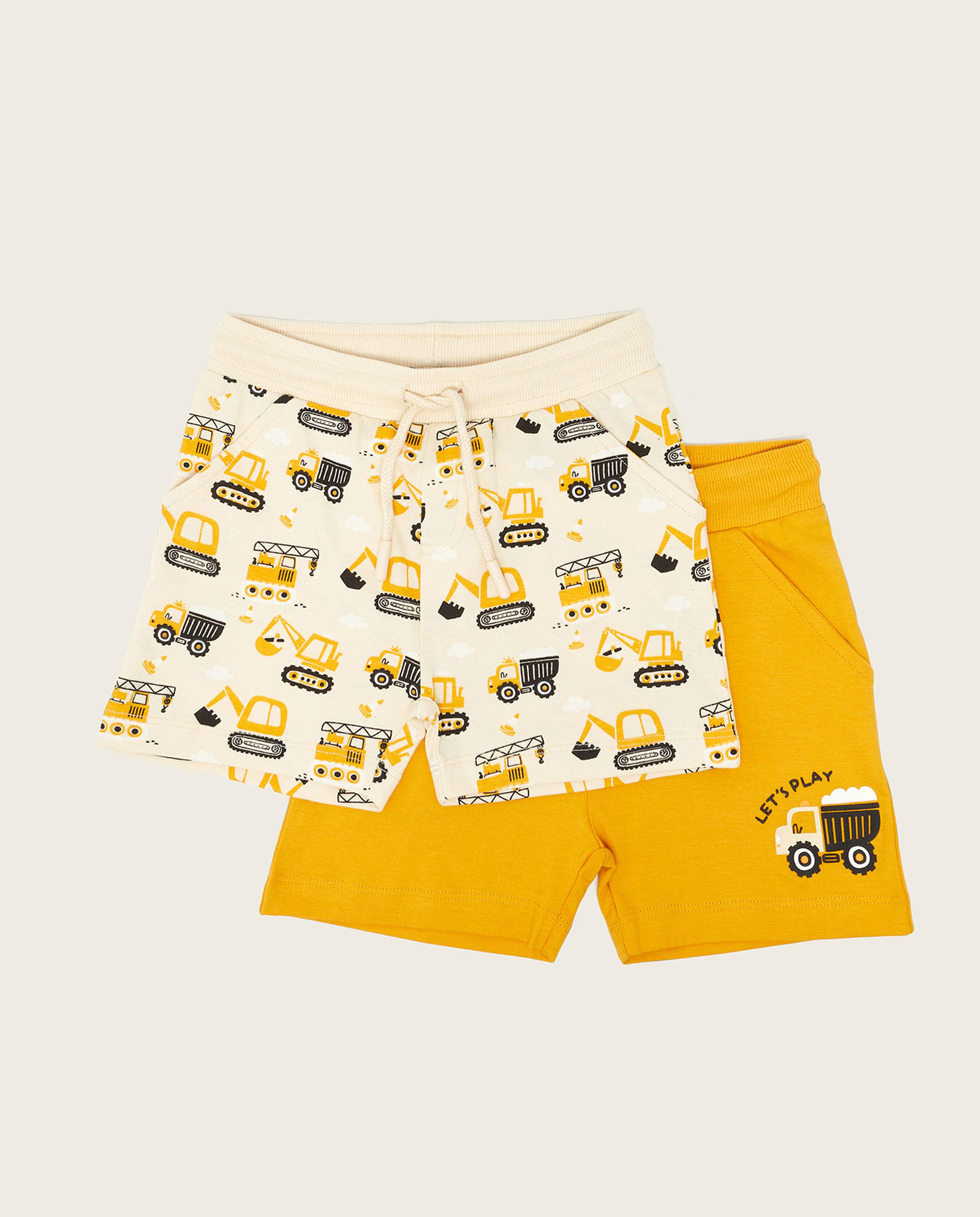 شورت منسوج برباط خصر - قطعتين 