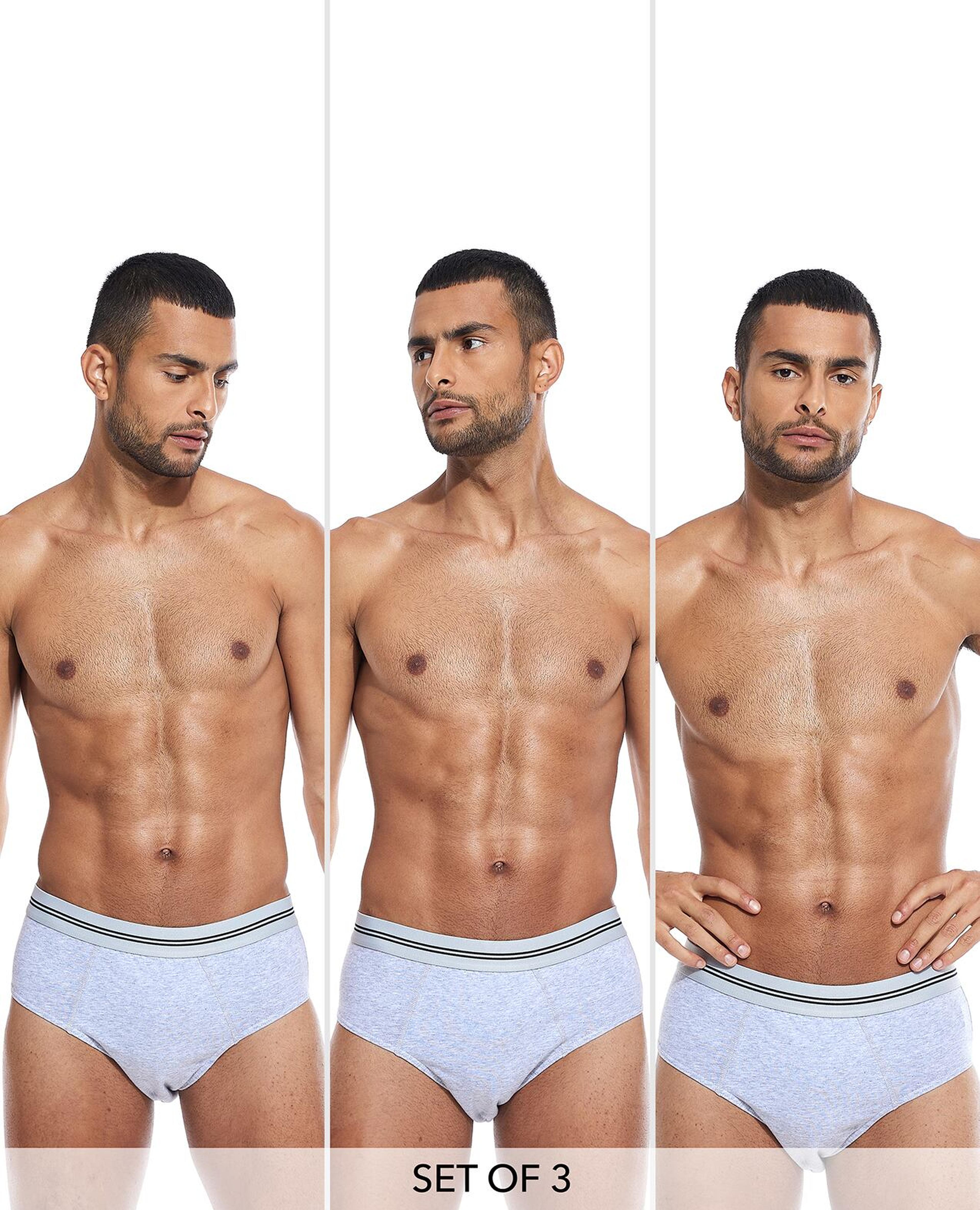Pack of 3 Solid Briefs