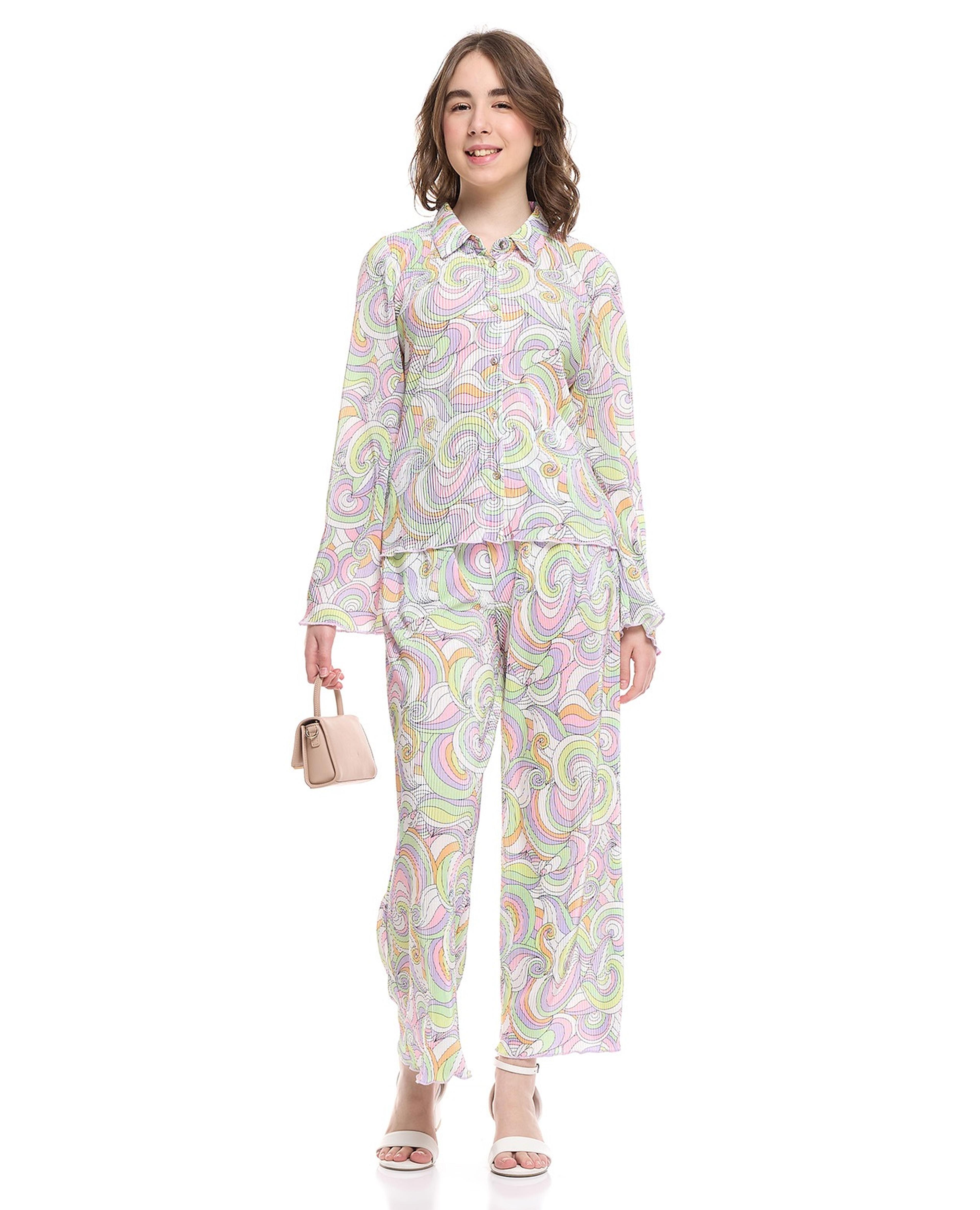 Patterned Long Sleeves Co-Ord Set