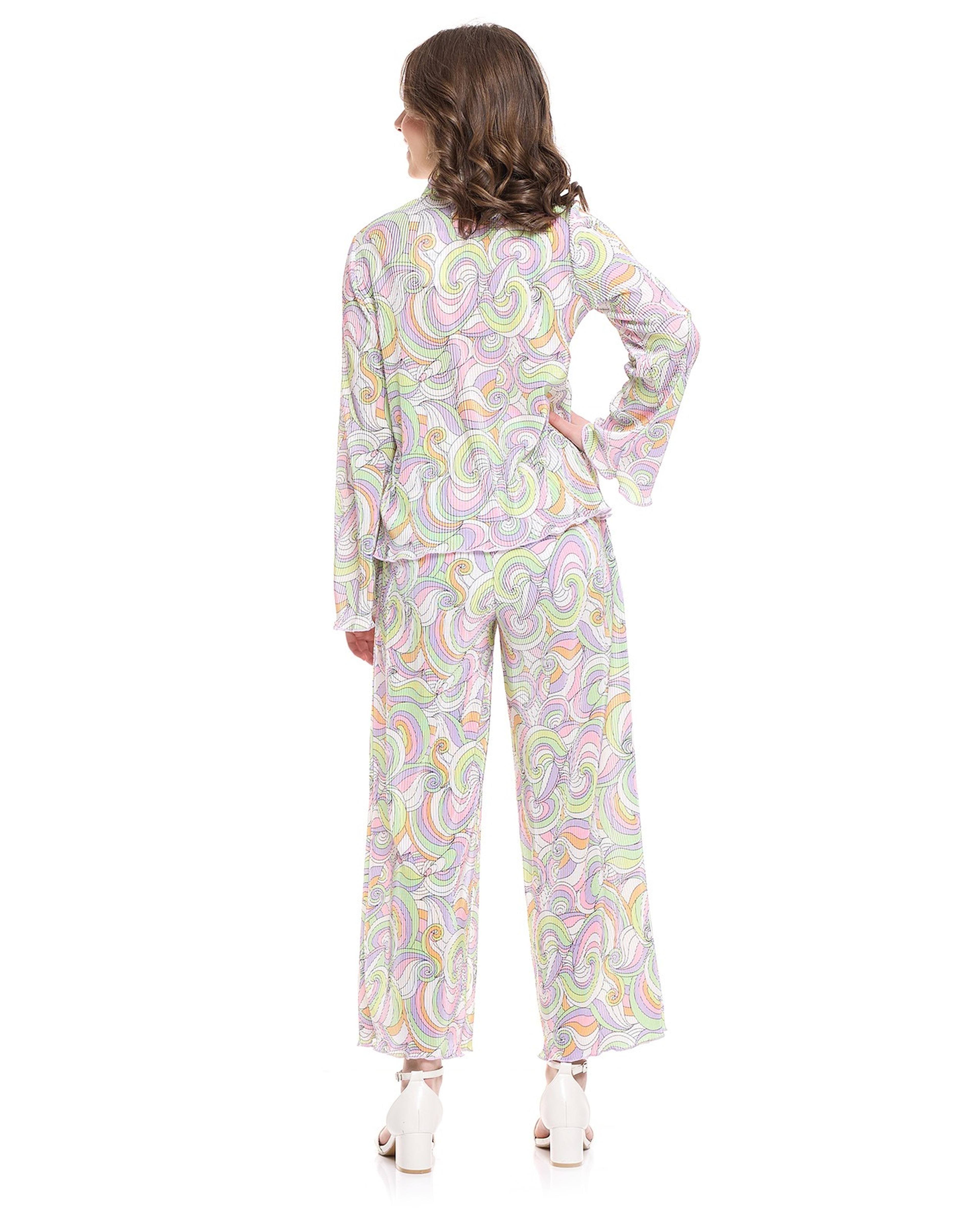 Patterned Long Sleeves Co-Ord Set