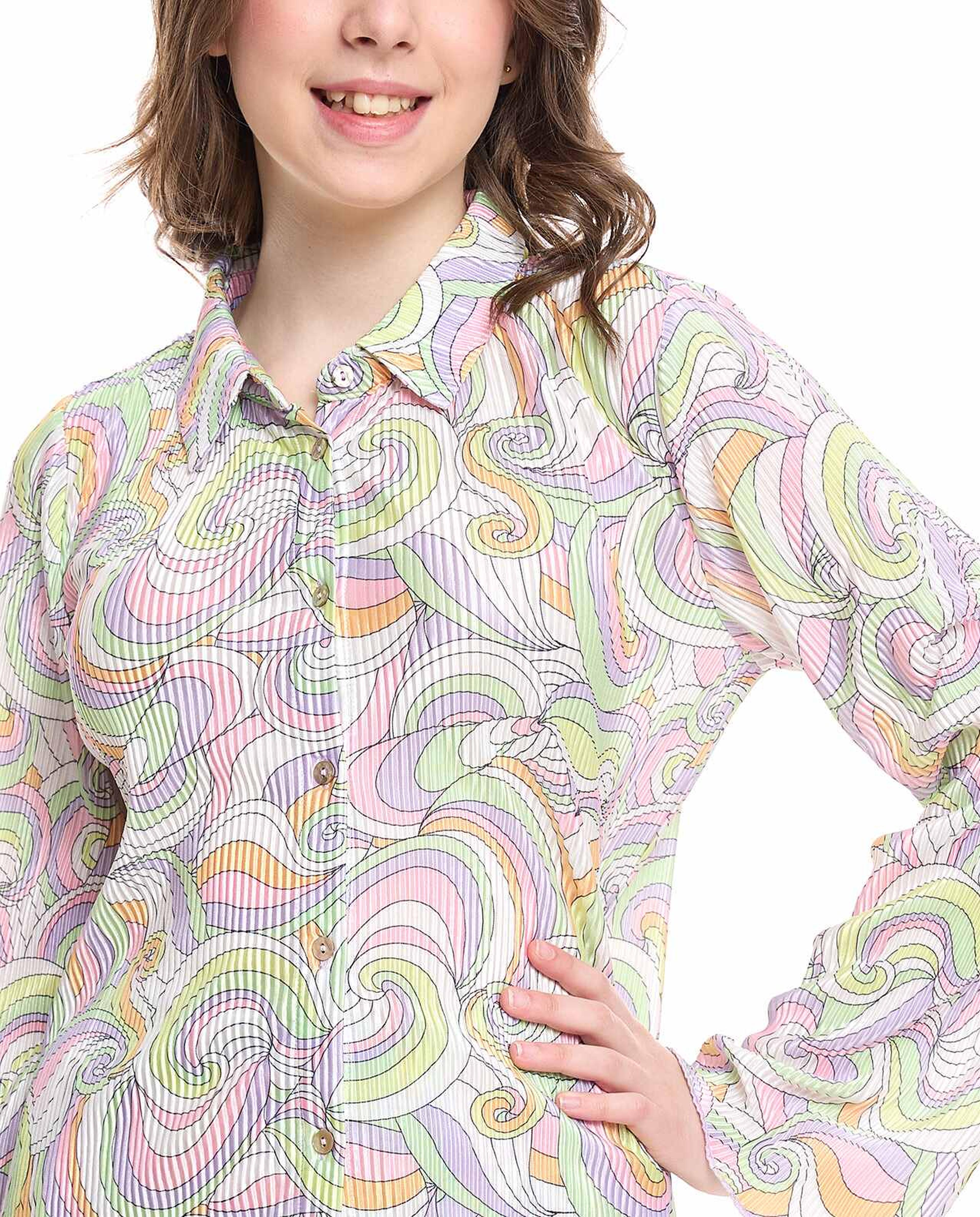 Patterned Long Sleeves Co-Ord Set