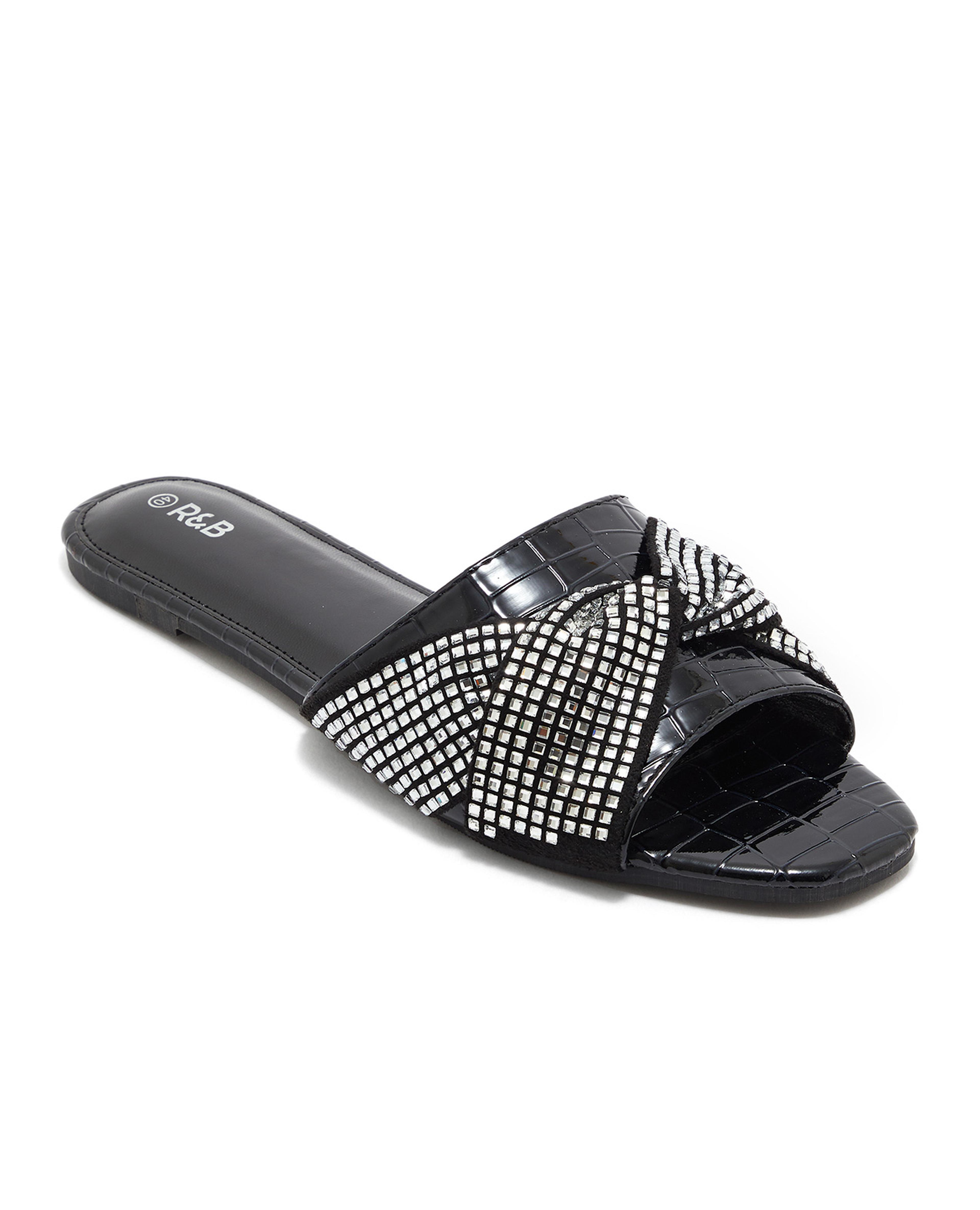 Embellished Flat Sandals