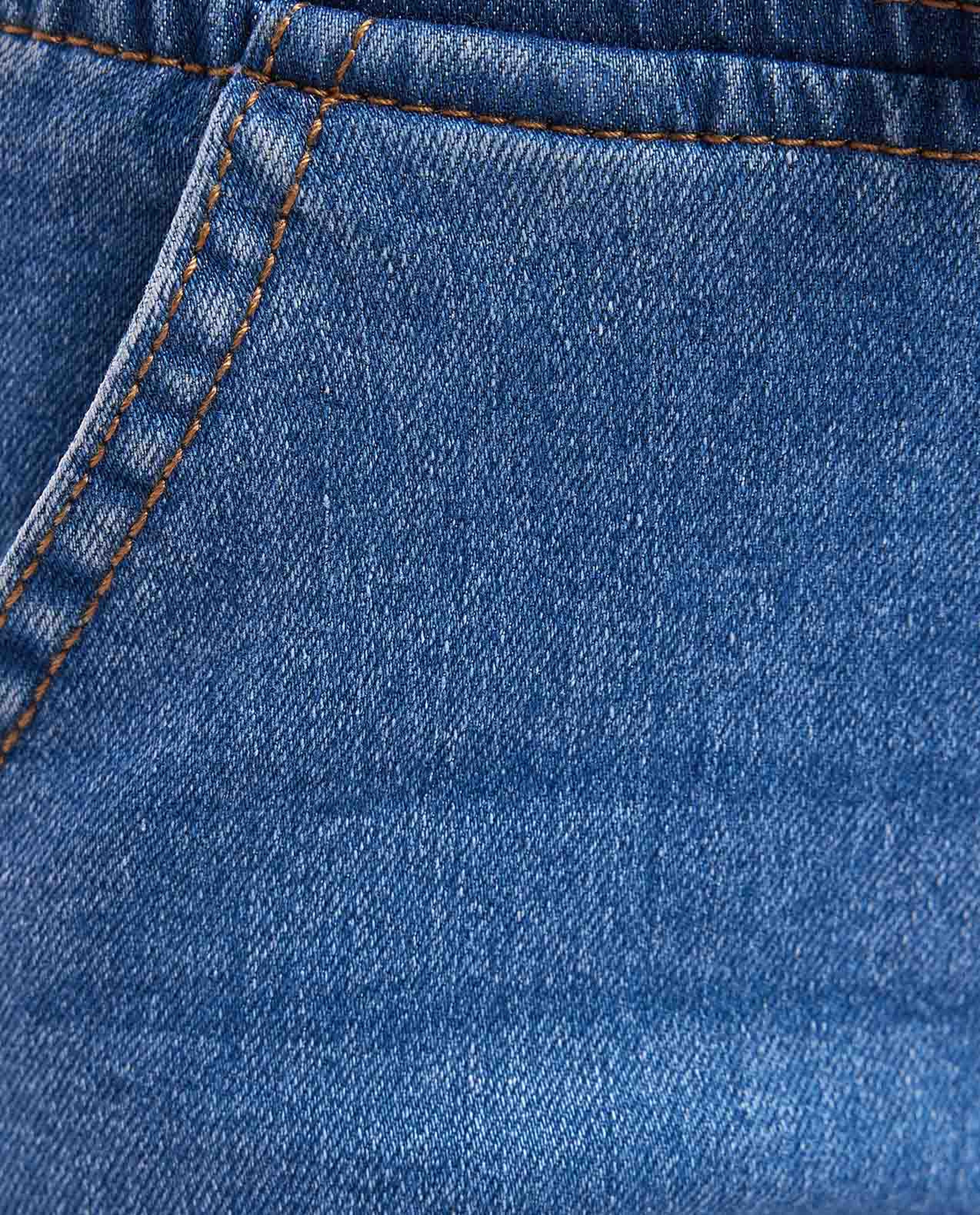 Faded Denim Shorts with Drawstring Waist