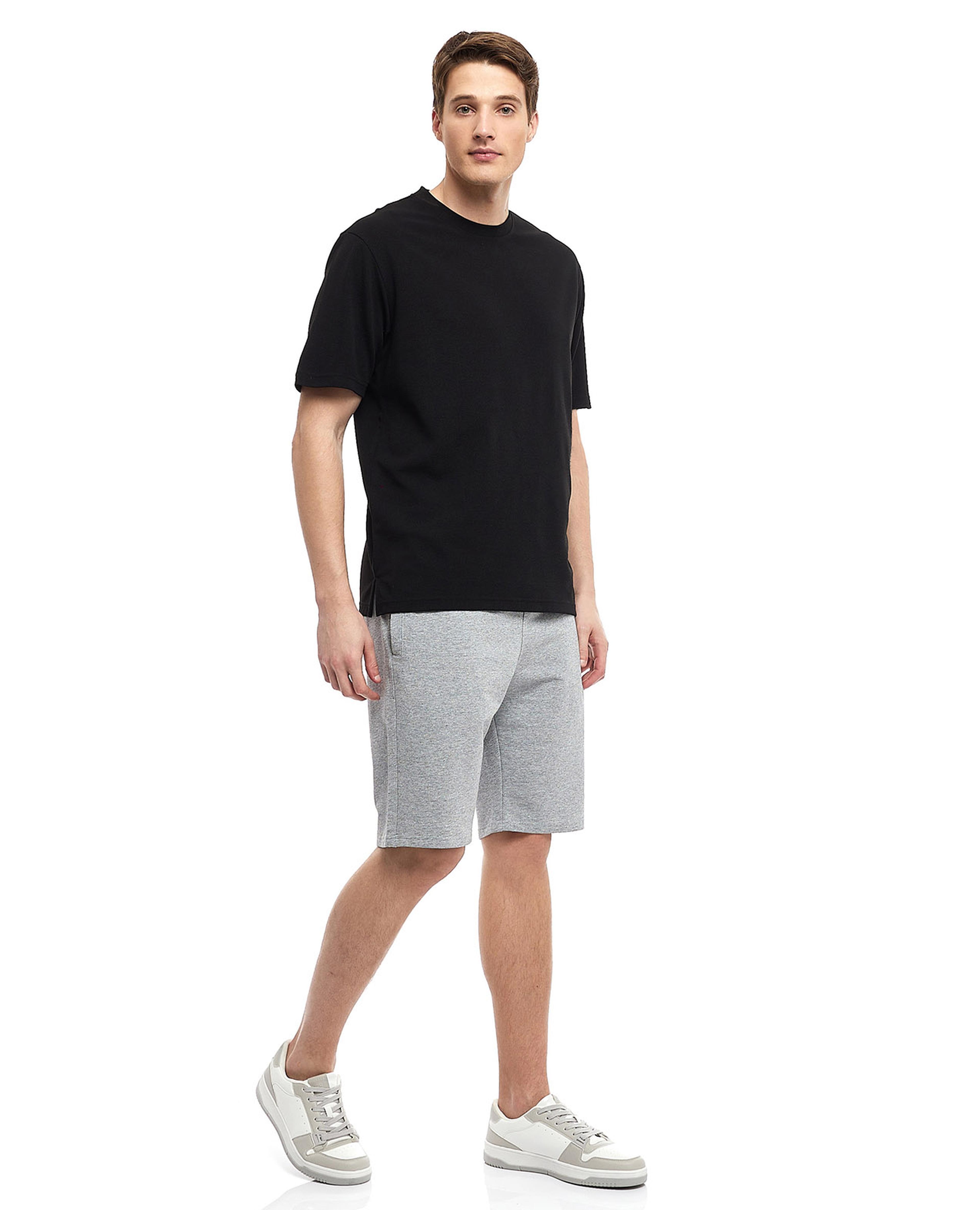 Knitted Shorts with Drawstring Waist