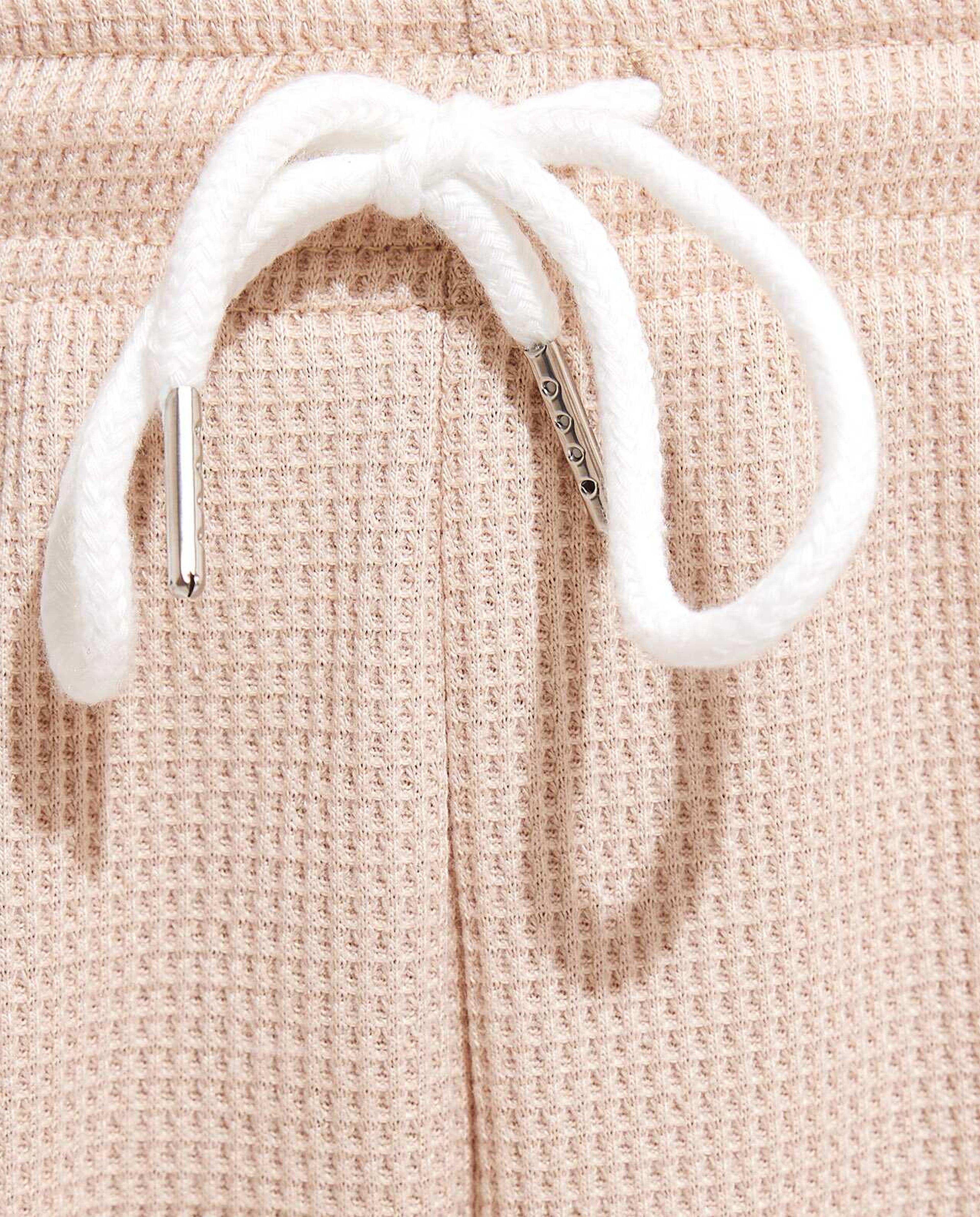 شورت لاونج بنقشة بارزة وافل