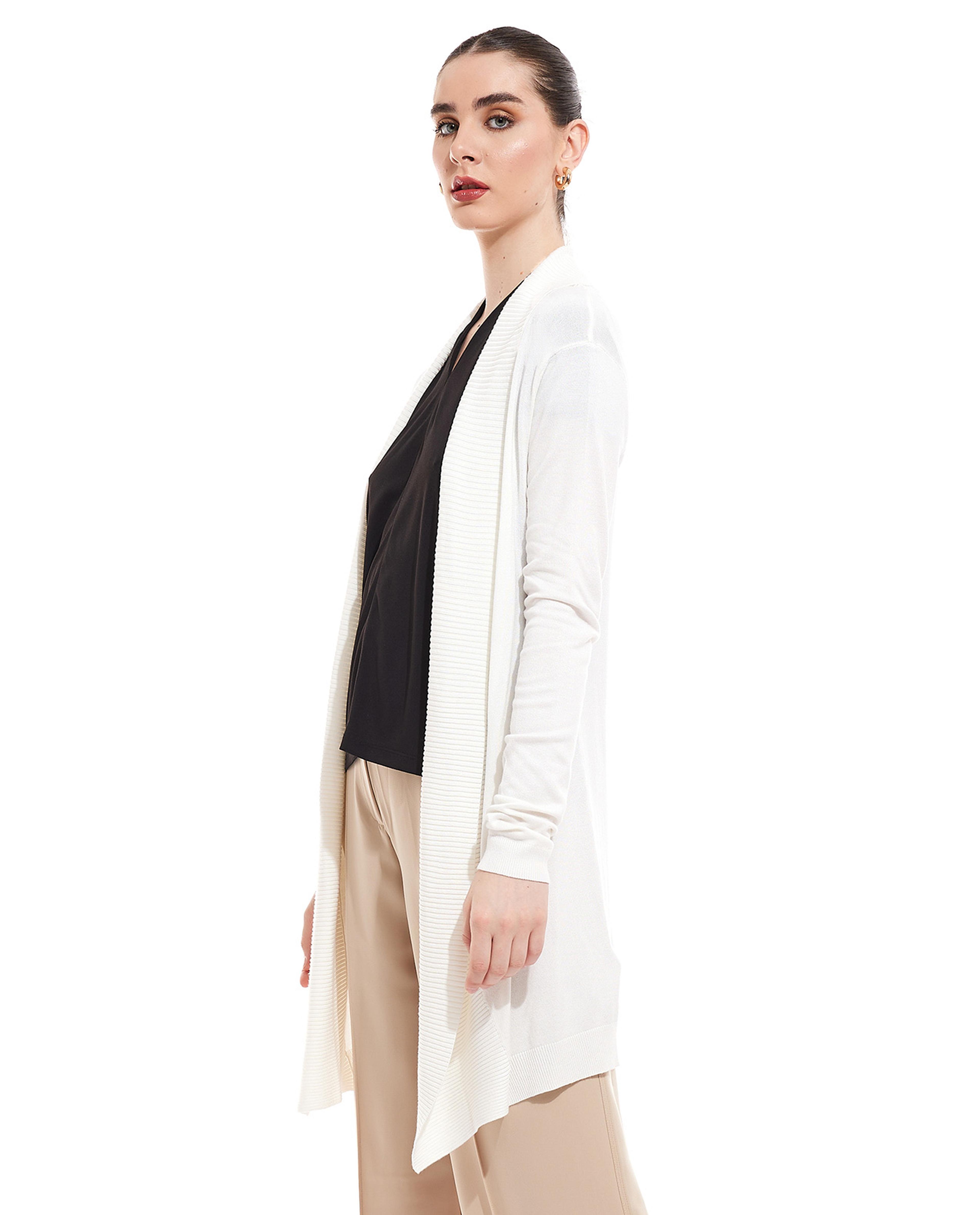 كارديجان محبوك بأكمام طويلة